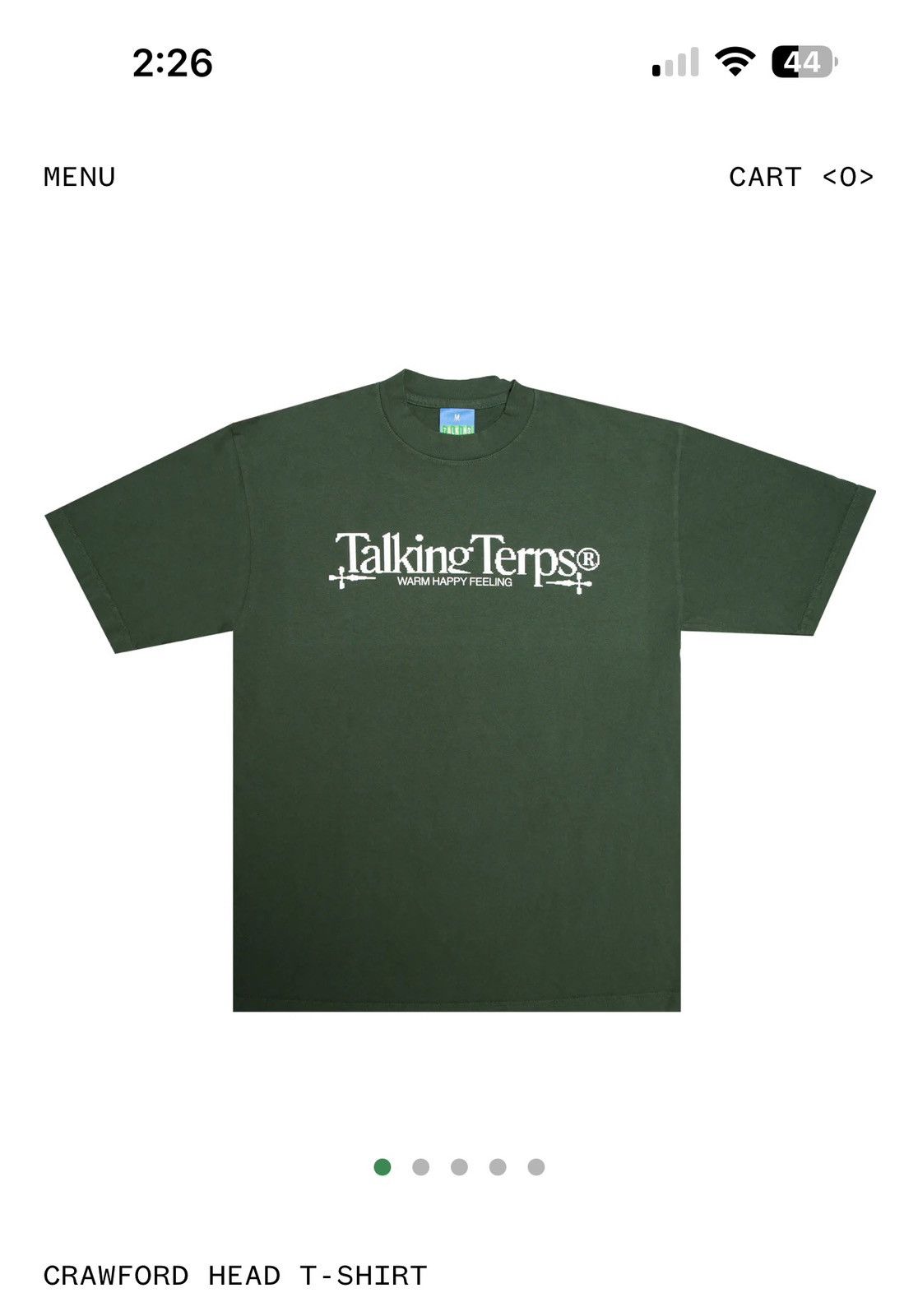 Talking Terps Crawford Head T Shirt Green Size US M / EU 48-50 / 2 - 1 Thumbnail