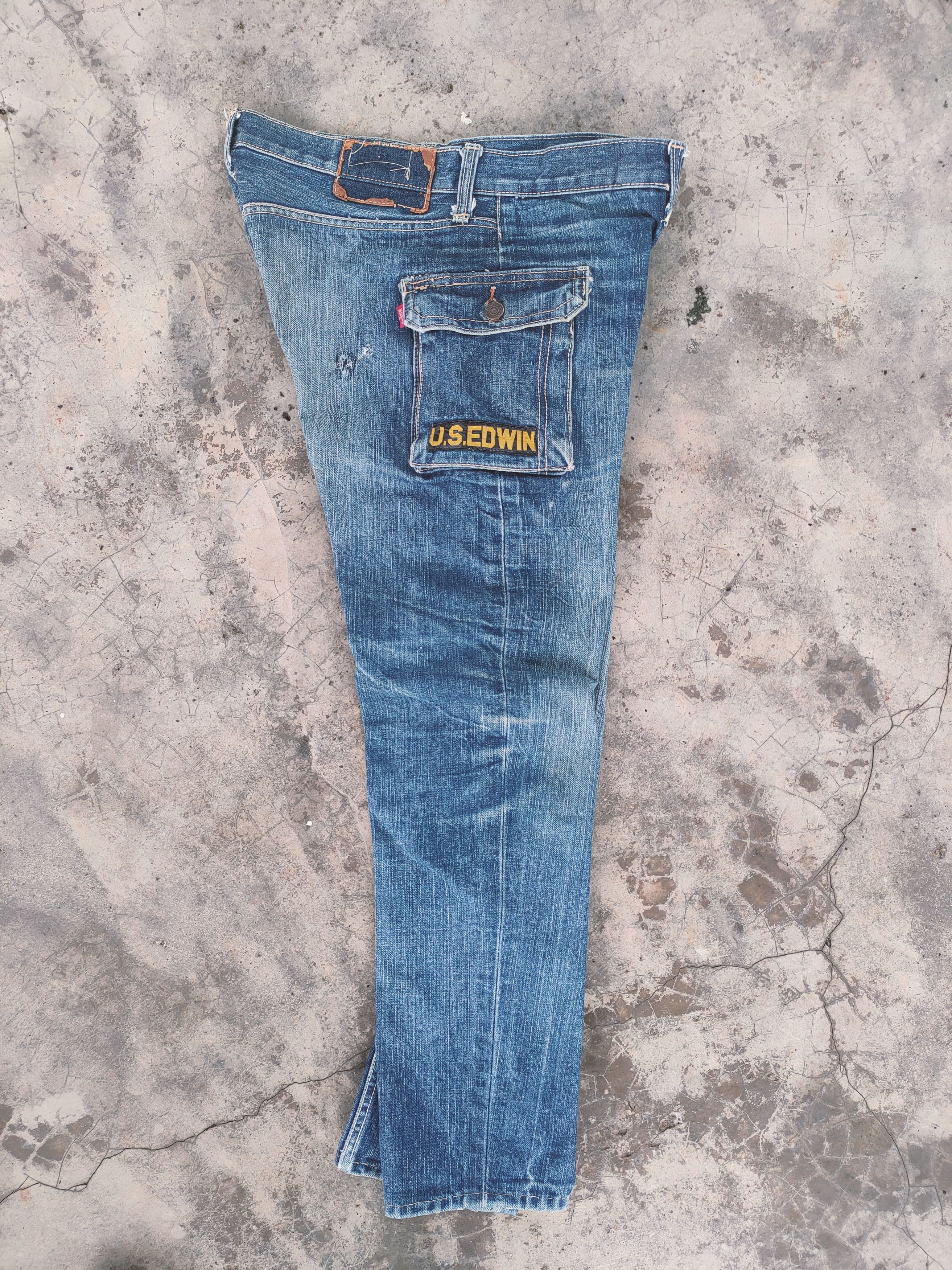 Edwin VINTAGE US EDWIN JEANS DENIM CARGO PANTS Size US 30 / EU 46 - 8 Thumbnail