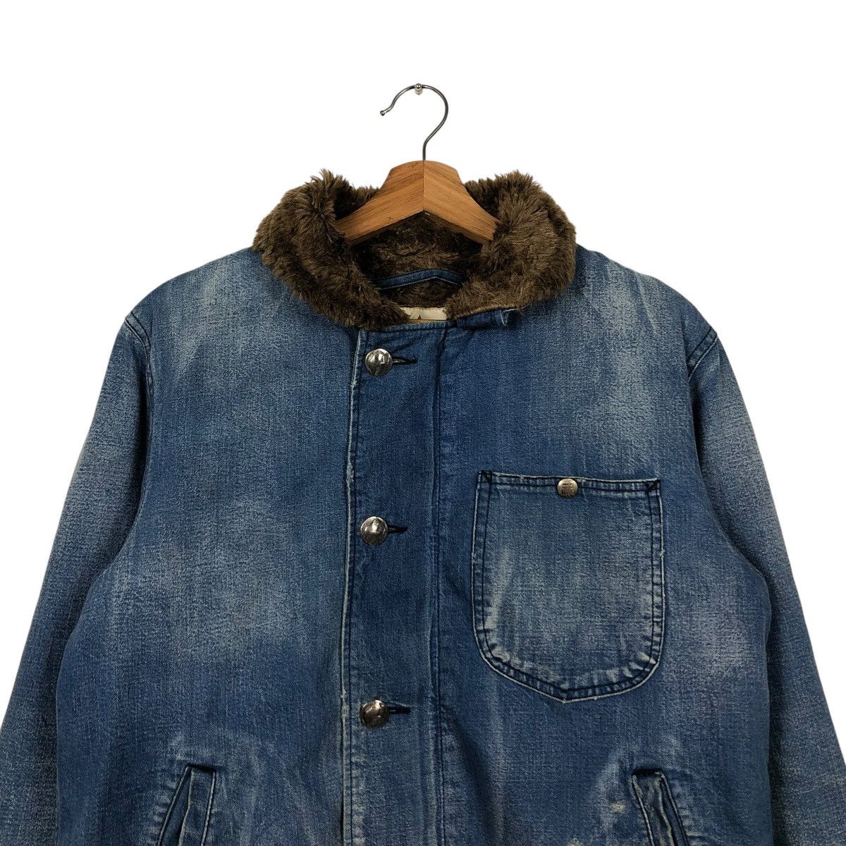 Alpha Industries VINTAGE DENIM BIKER JACKET ALPHA INDUSTRIES LEE STORM RIDER Size US M / EU 48-50 / 2 - 5 Thumbnail