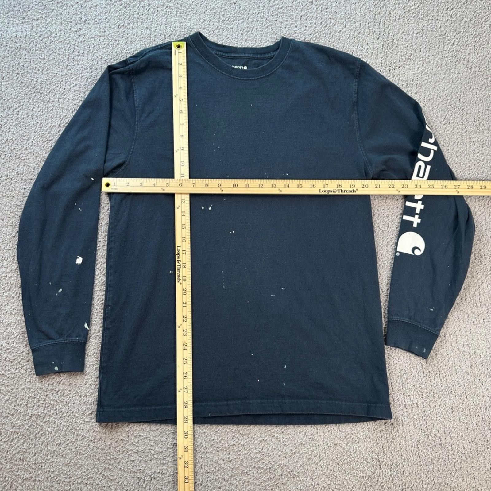 Carhartt Carhartt Loose Fit Long Sleeve T Shirt Men's Medium Navy Size US M / EU 48-50 / 2 - 3 Thumbnail
