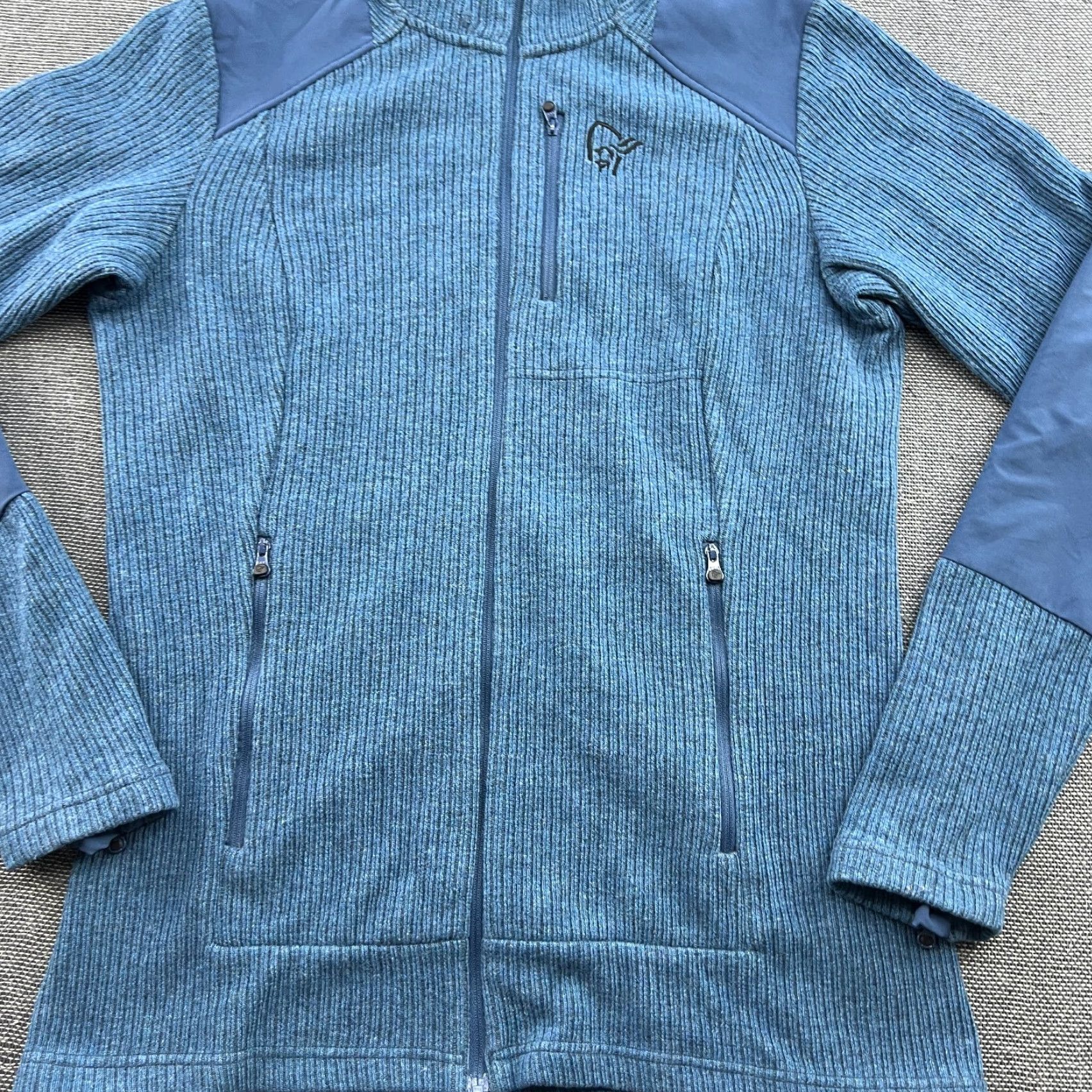 Vintage Norrona Tamok Warm /wool2 Full Zip Up Hood Womens Jacket M Blue Outdoor Size M / US 6-8 / IT 42-44 - 3 Thumbnail