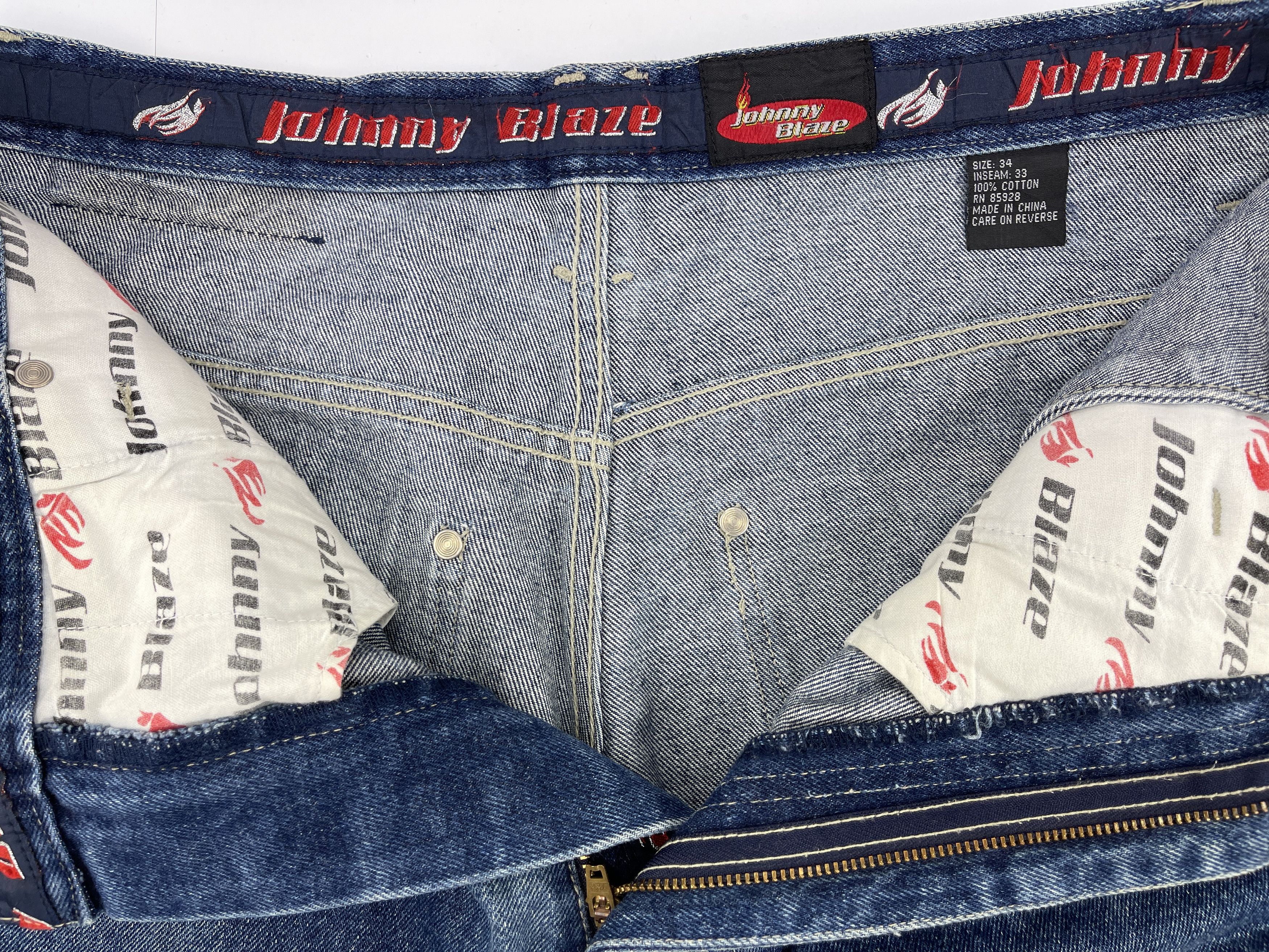 Wu-Tang Clan Johnny Blaze jeans, vintage Wu Wear baggy pants, Wu Tang 34 Size US 34 / EU 50 - 15 Thumbnail