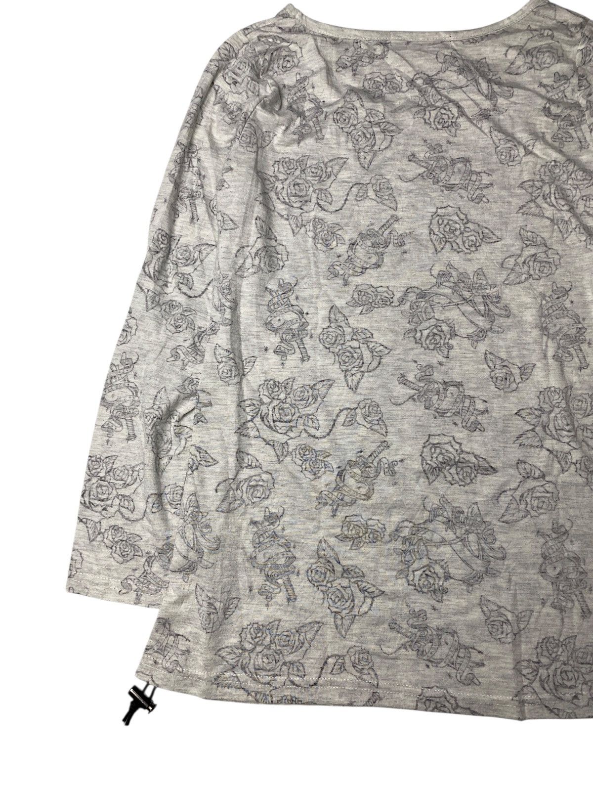 Hysteric Glamour 2000's Liquid Girl Vkei Cross Floral Longsleeve Size US XS / EU 42 / 0 - 7 Thumbnail