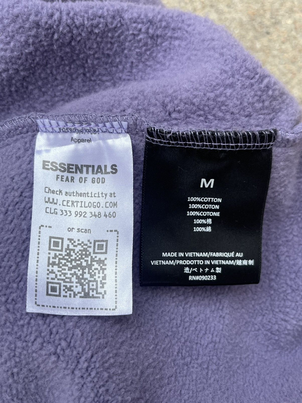 Fear of God Purple Fear of God Essentials Hoodie Size US M / EU 48-50 / 2 - 5 Thumbnail