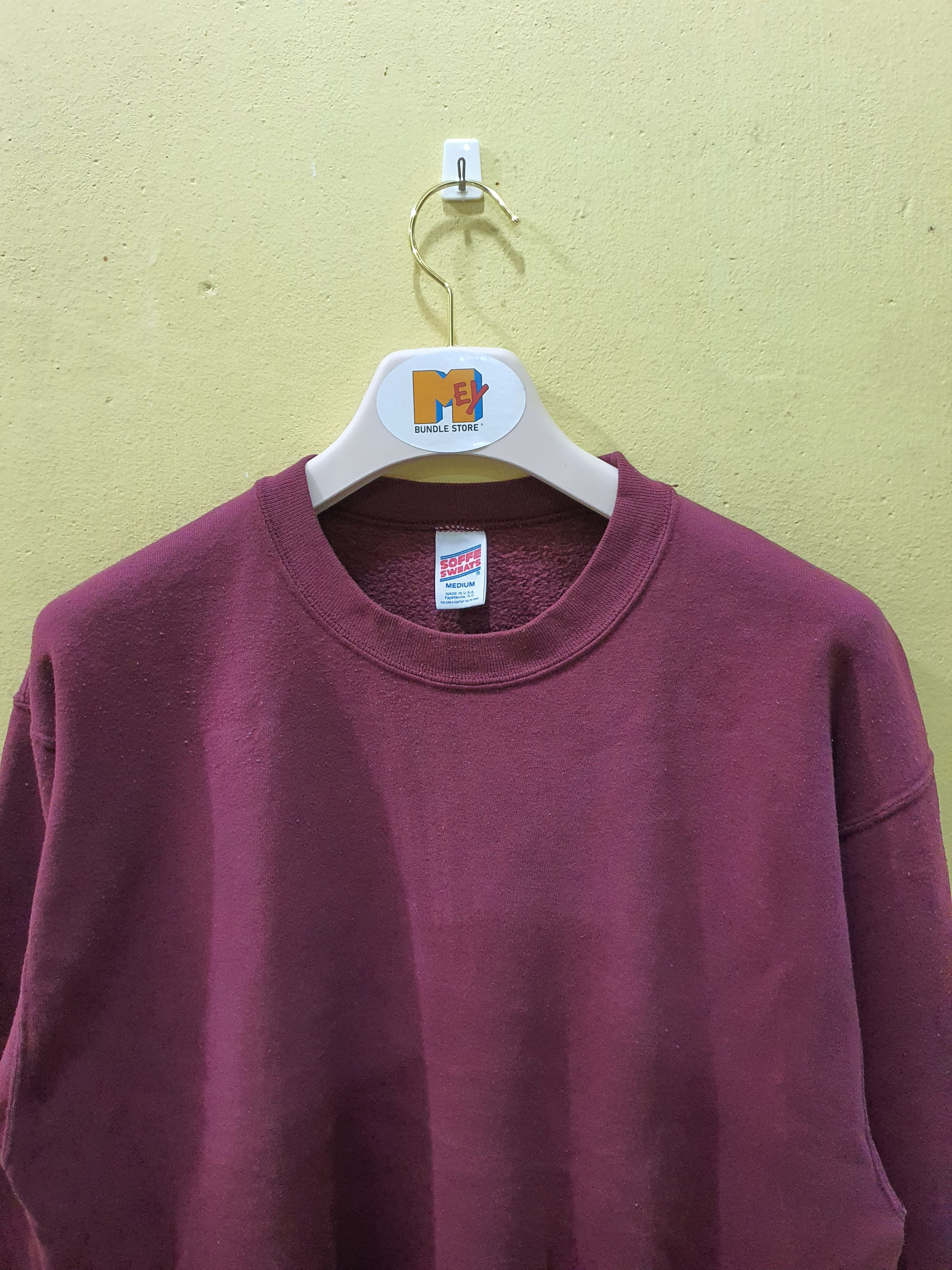 Soffe Vintage Soffe plain burgundy crewneck sweatshirt Size US M / EU 48-50 / 2 - 4 Thumbnail
