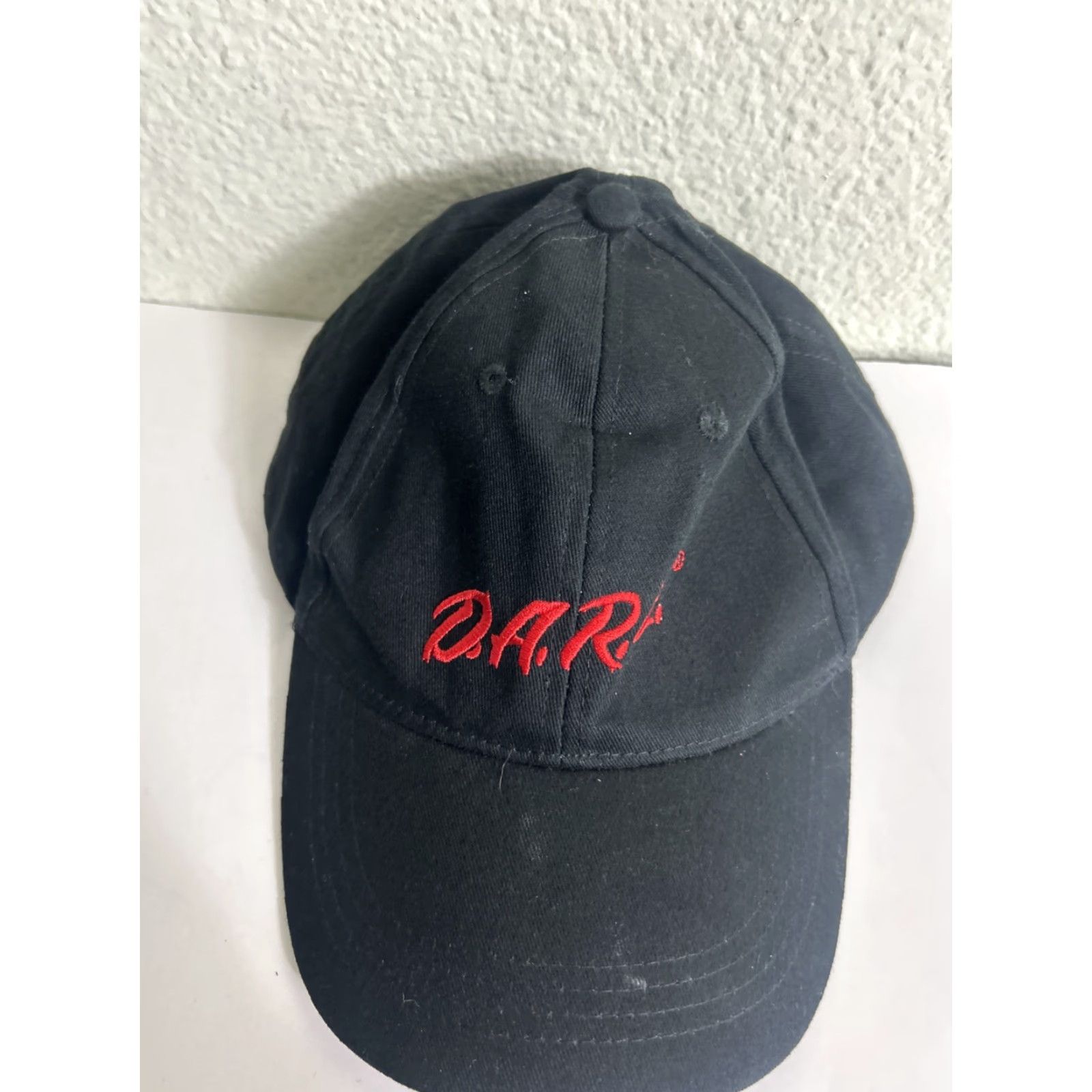 Vintage DARE Black Adjustable Strapback Hat Red Hook Loop User: DARE Black Adjustable Strapback Hat Red Hook Loop Size ONE SIZE - 4 Thumbnail