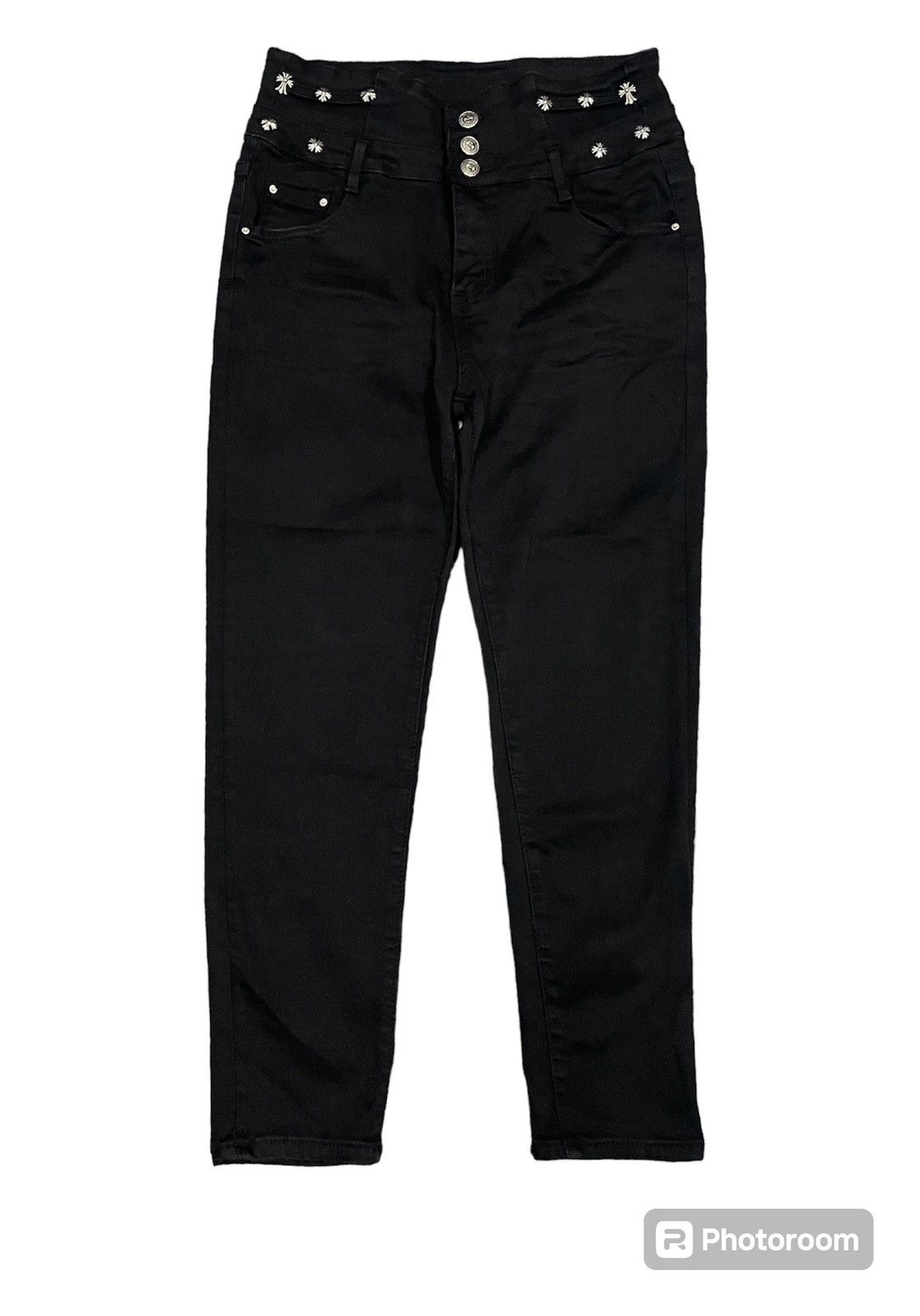 Japanese Brand CHROME HEARTS INSPIRED STRETCHABLE PANT UNBRAND Size US 28 / EU 44 - 2 Thumbnail