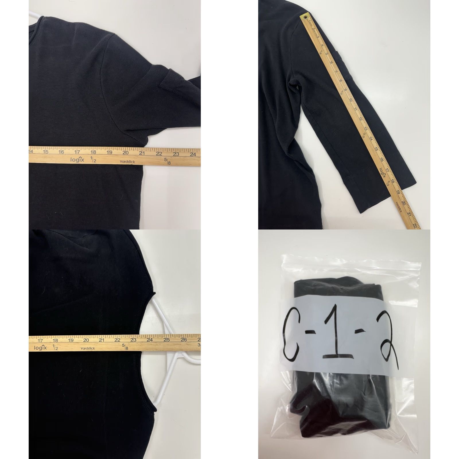 Jones New York Jones Sport Shirt Womens XL Black 3/4 Sleeve Round Neck Size XL / US 12-14 / IT 48-50 - 8 Thumbnail