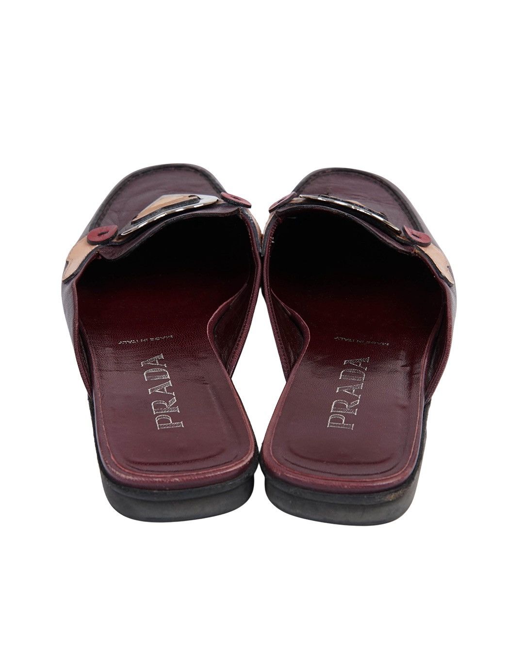 Prada Prada S/S2000 Burgundy Heart Slipper Size US 7 / IT 37 - 3 Thumbnail
