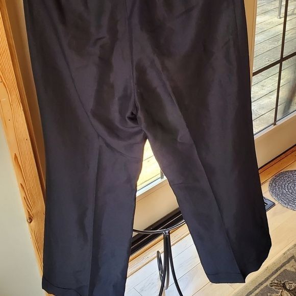 Ann Taylor Ann Taylor Loft Black Linen Lined Sz. 10 Pants Size 32" / US 10 / IT 46 - 2 Thumbnail