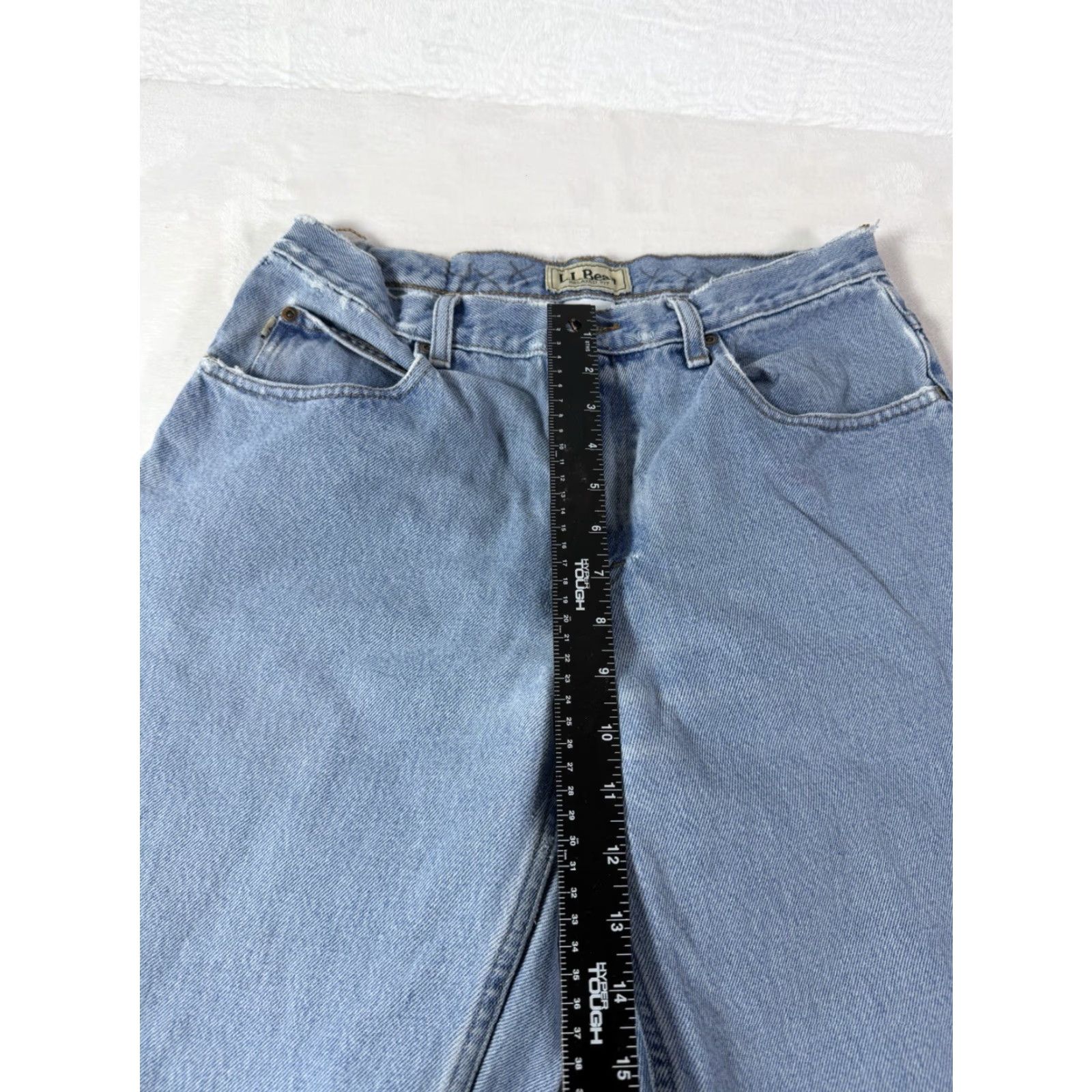 Vintage VINTAGE L.L.Bean Jeans Men Relaxed Fit 32x30 Blue Denim Workwear Straight 5-Pocket Distressed Pockets Logo Reg- Regular Mens Size US 32 / EU 48 - 7 Thumbnail