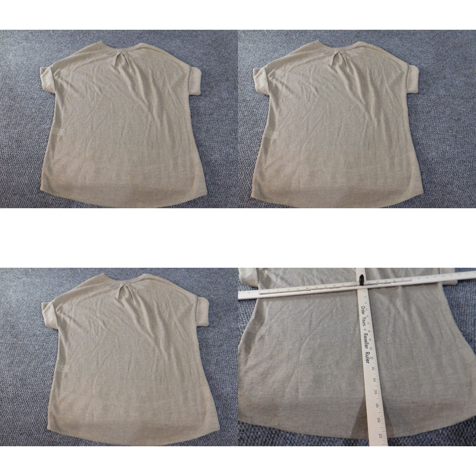 Vintage UMGEE Blouse Short Sleeve Round Neck Pullover Cotton Stretch Green Womens S Casual Basic Size S / US 4 / IT 40 - 8 Thumbnail