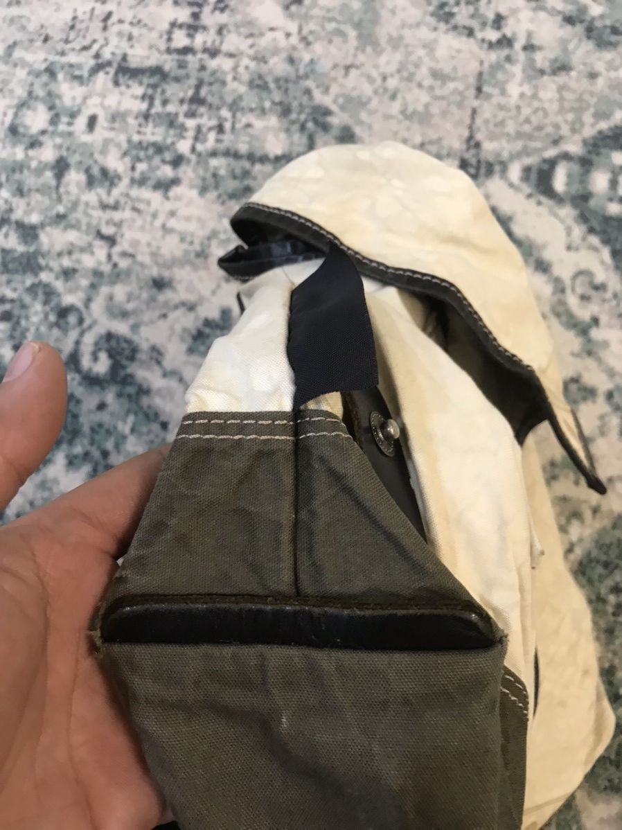 Pleats Please Issey Miyake SS15 Pleats Please Issey Miyake Leather x Canvas Bag Size ONE SIZE - 16 Thumbnail