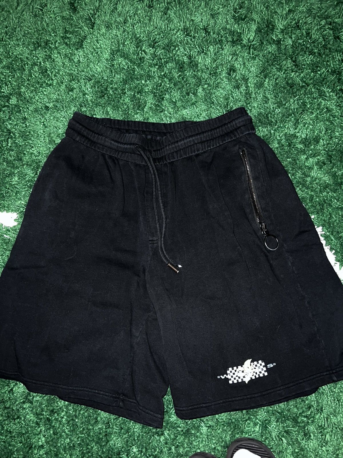Off-White Sz S oversized black off white “waves” shorts 36-38 Size US 36 / EU 52 - 3 Thumbnail