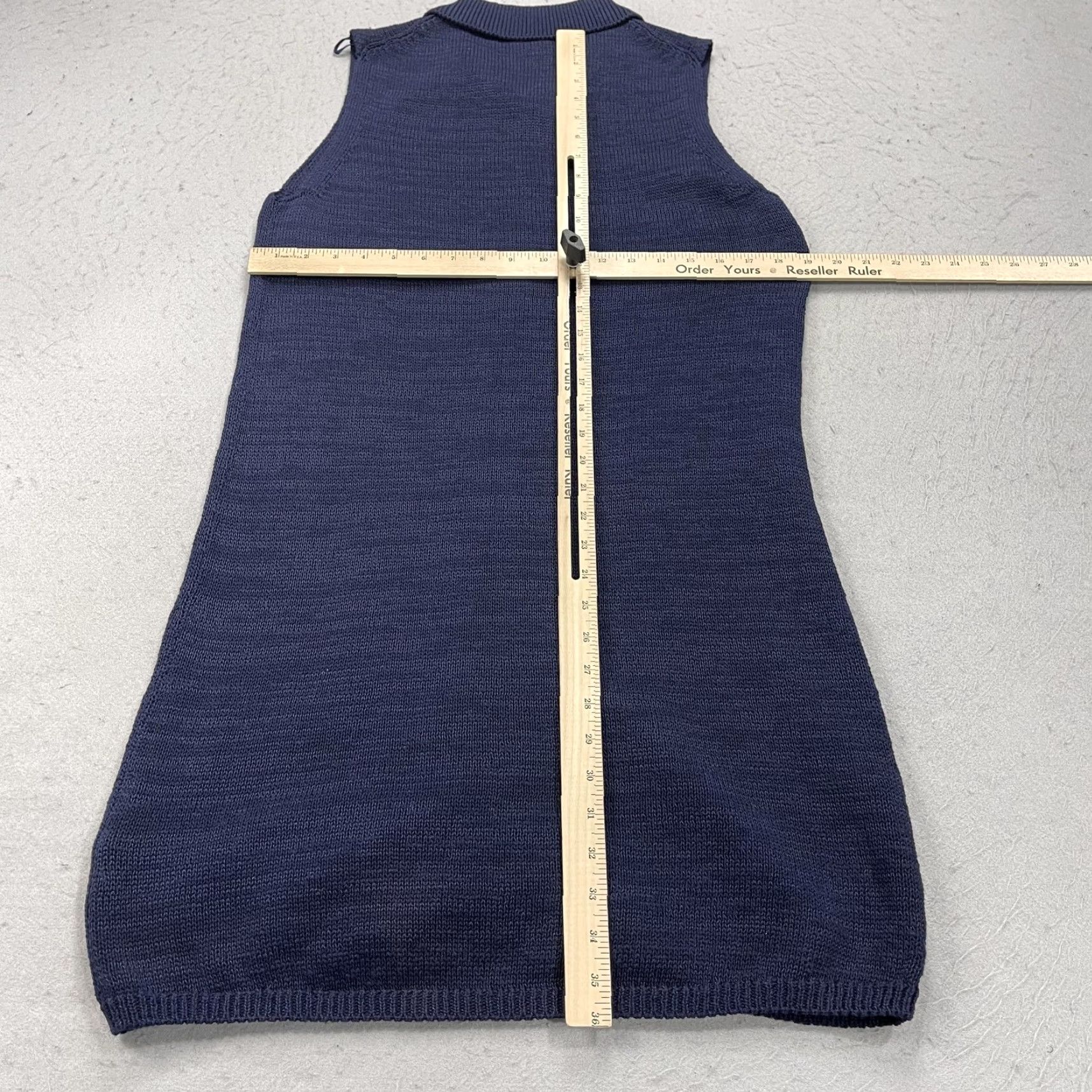 & Other Stories & Other Stories Sweater Dress Women M Blue Collared Button Front Knit Sleeveless Knee Length Casual Business Size M / US 6-8 / IT 42-44 - 7 Thumbnail