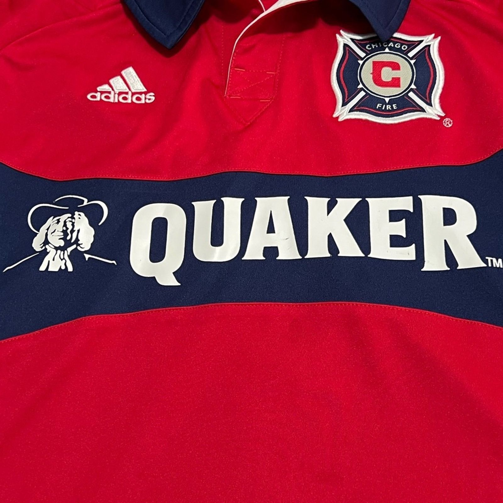 Adidas Chicago Fire Jersey Adidas Soccer Youth Boys MLS Quaker RARE Size US S / EU 44-46 / 1 - 3 Thumbnail
