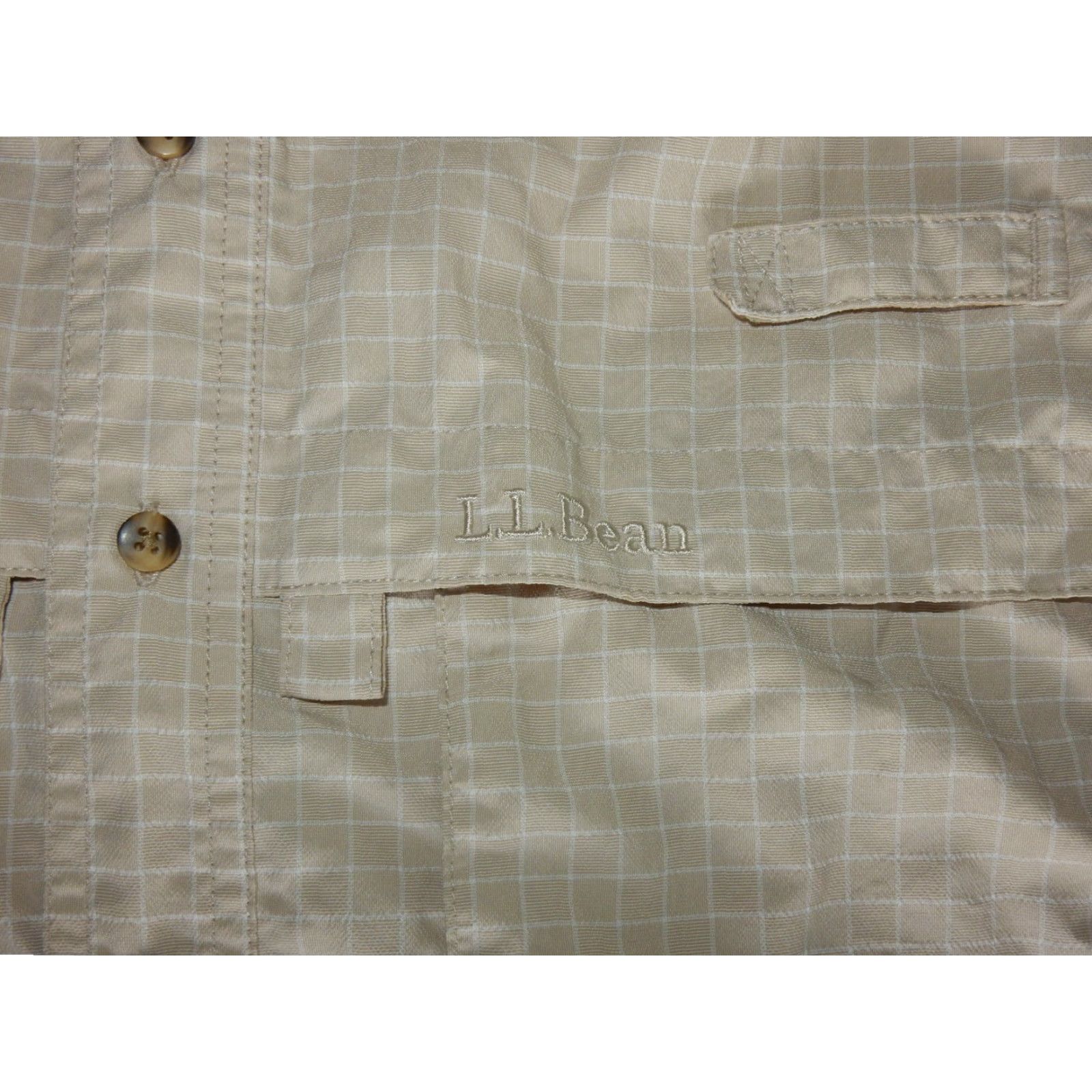 Vintage L.L. Bean VENTED PLAID BUTTON-UP SHIRT Men's Big & Tall MT Beige Fishing Size US M / EU 48-50 / 2 - 3 Thumbnail