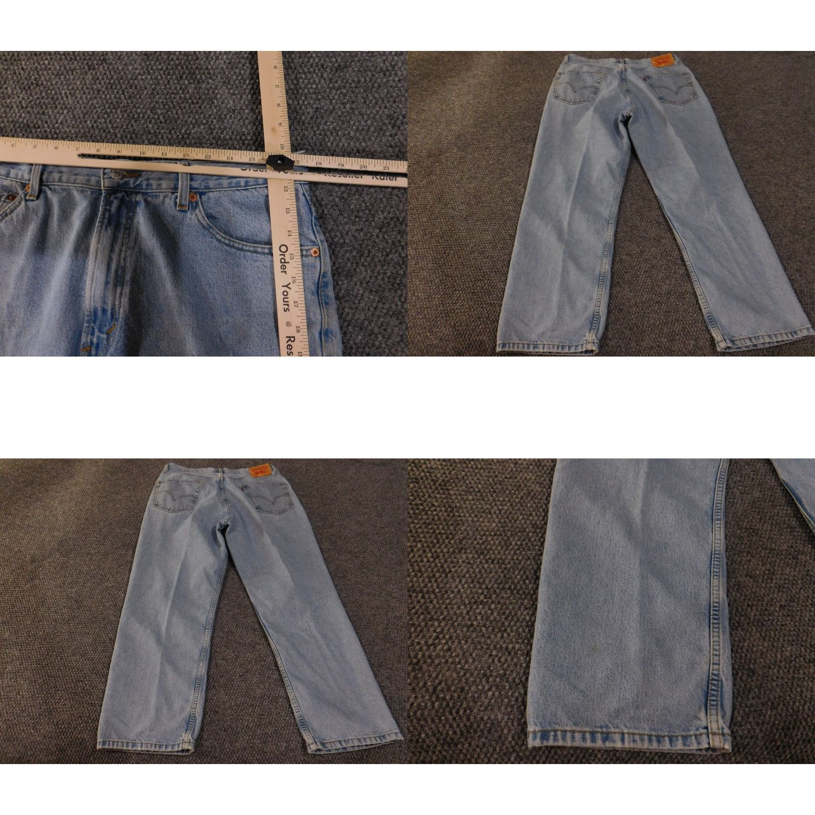 Levi's VINTAGE Levi's 550 Jeans Mens 34x30 Blue Relaxed Fit Medium Wash Denim Pants 100% Cotton Size US 34 / EU 50 - 8 Thumbnail