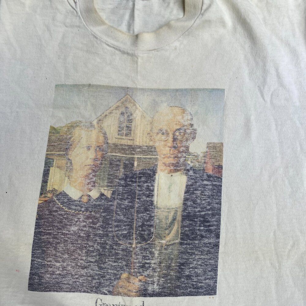 Vintage Vintage 1988 American Gothic Grant Wood Artwork T Shirt Lar Size US L / EU 52-54 / 3 - 8 Thumbnail