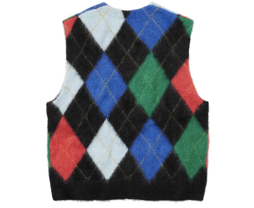 Supreme Supreme Brushed Argyle Zip Up Vest Black XL | Grailed