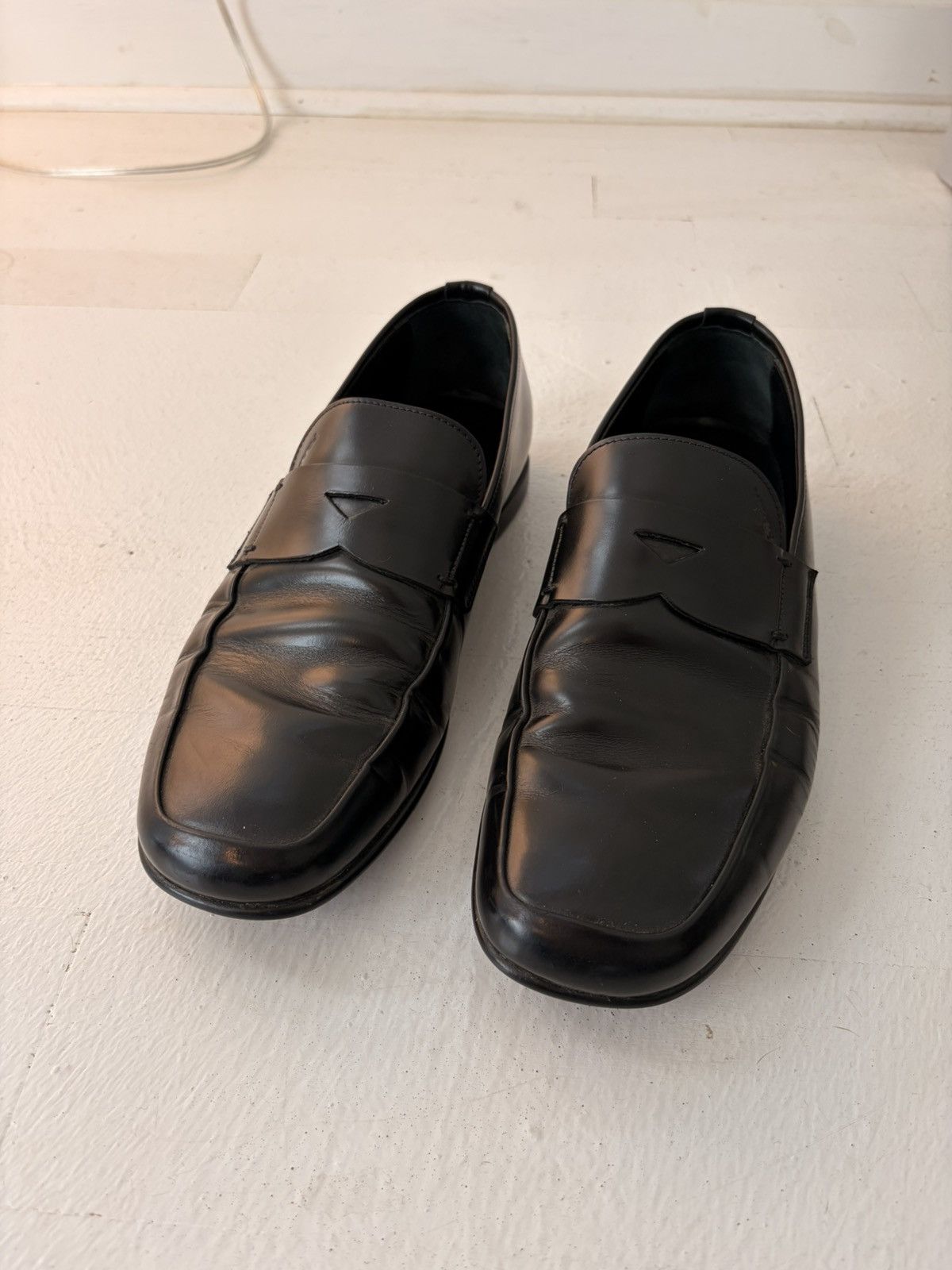 Prada Square Toe Loafers | Grailed