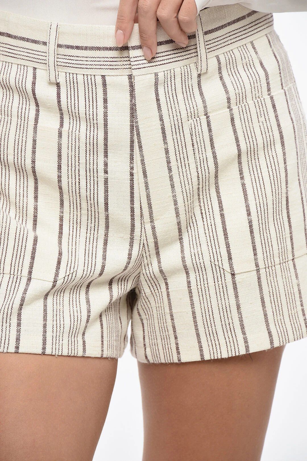 Dior o1mm0326 Cotton-Blend Short in White Size 28" / US 6 / IT 42 - 3 Thumbnail