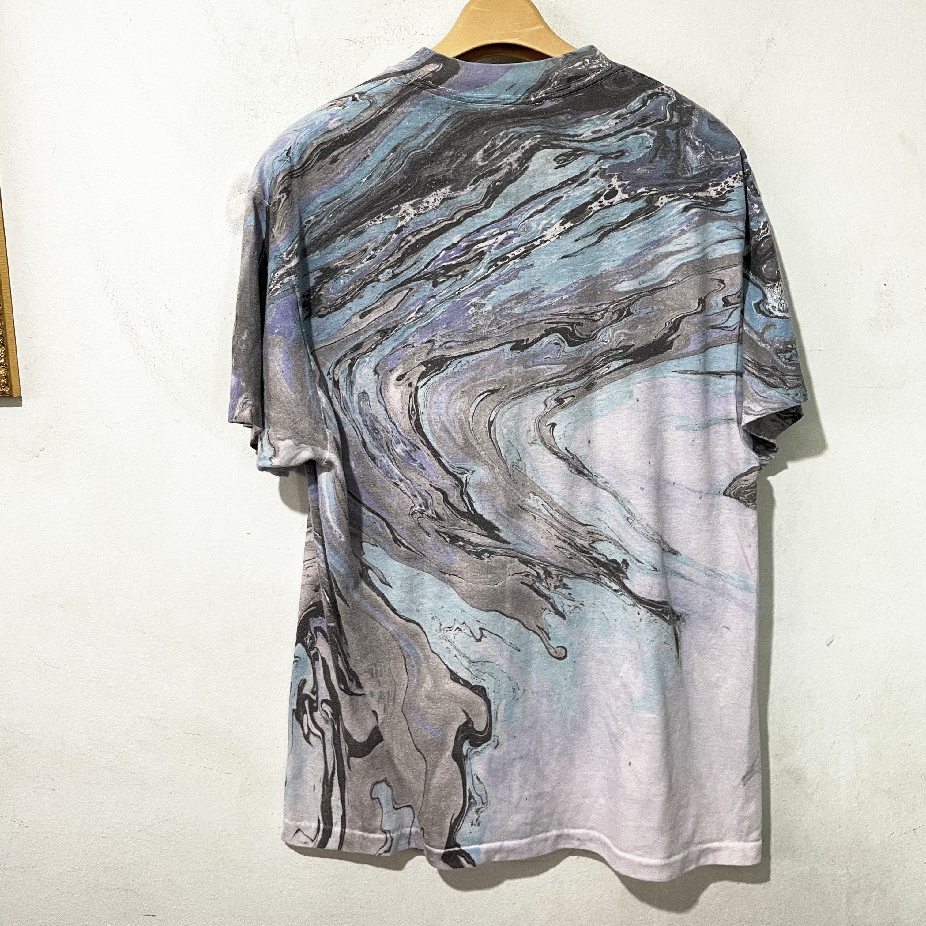 Vintage Vintage 80s Marbled Shirt Size US M / EU 48-50 / 2 - 3 Thumbnail
