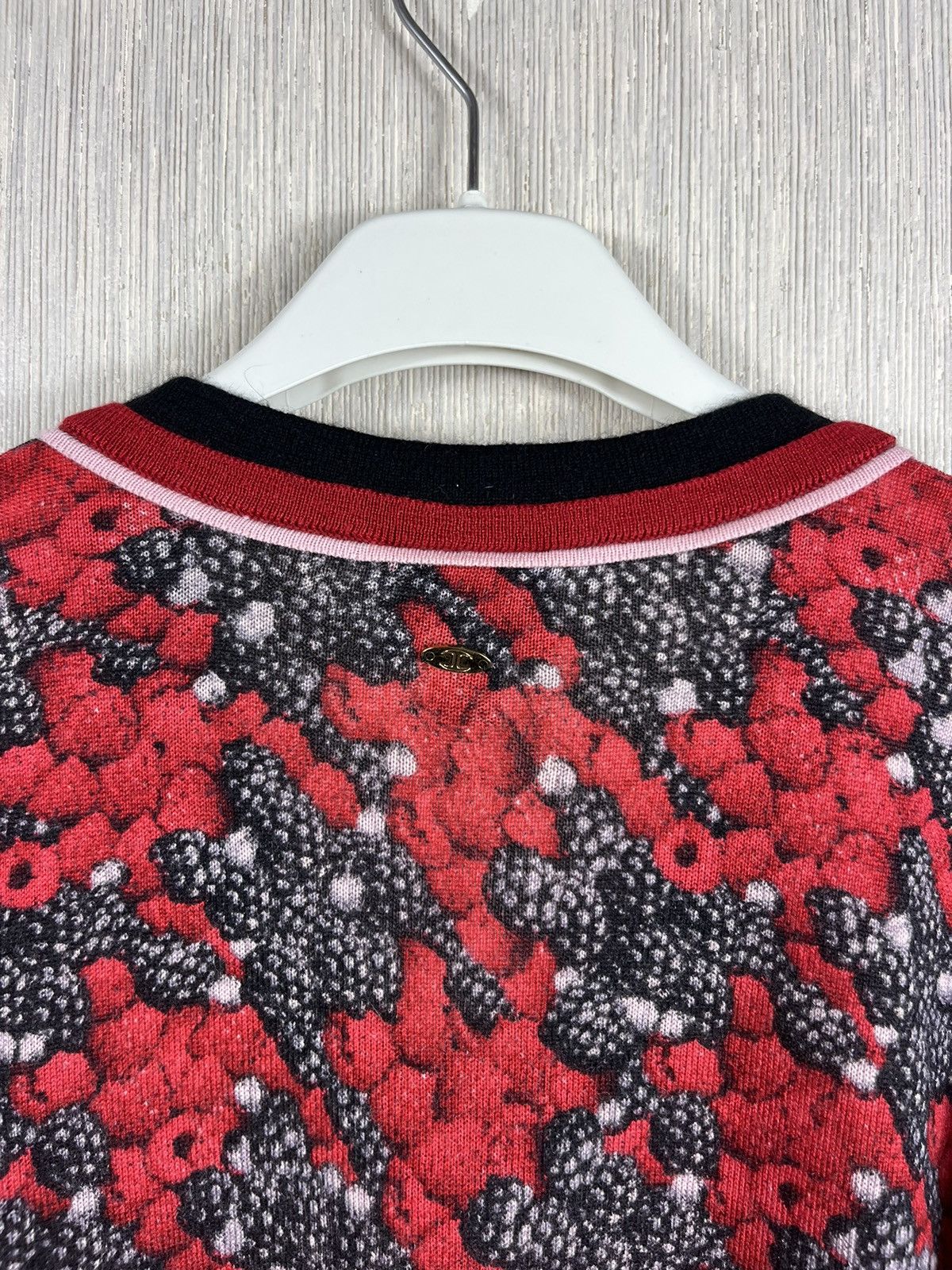 Designer × Just Cavalli Just Cavalli silk cashmere full print v-neck sweater luxury Size M / US 6-8 / IT 42-44 - 17 Thumbnail