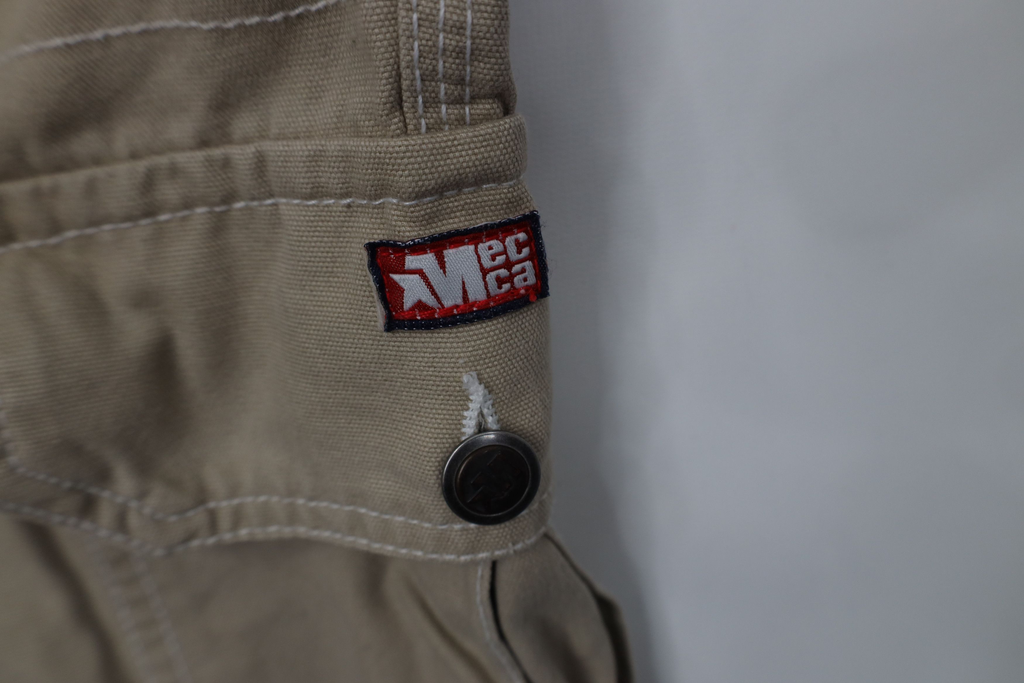 Vintage Vintage 90s Y2K Streetwear Canvas Cargo Shorts Khaki Tan Size US 34 / EU 50 - 5 Thumbnail