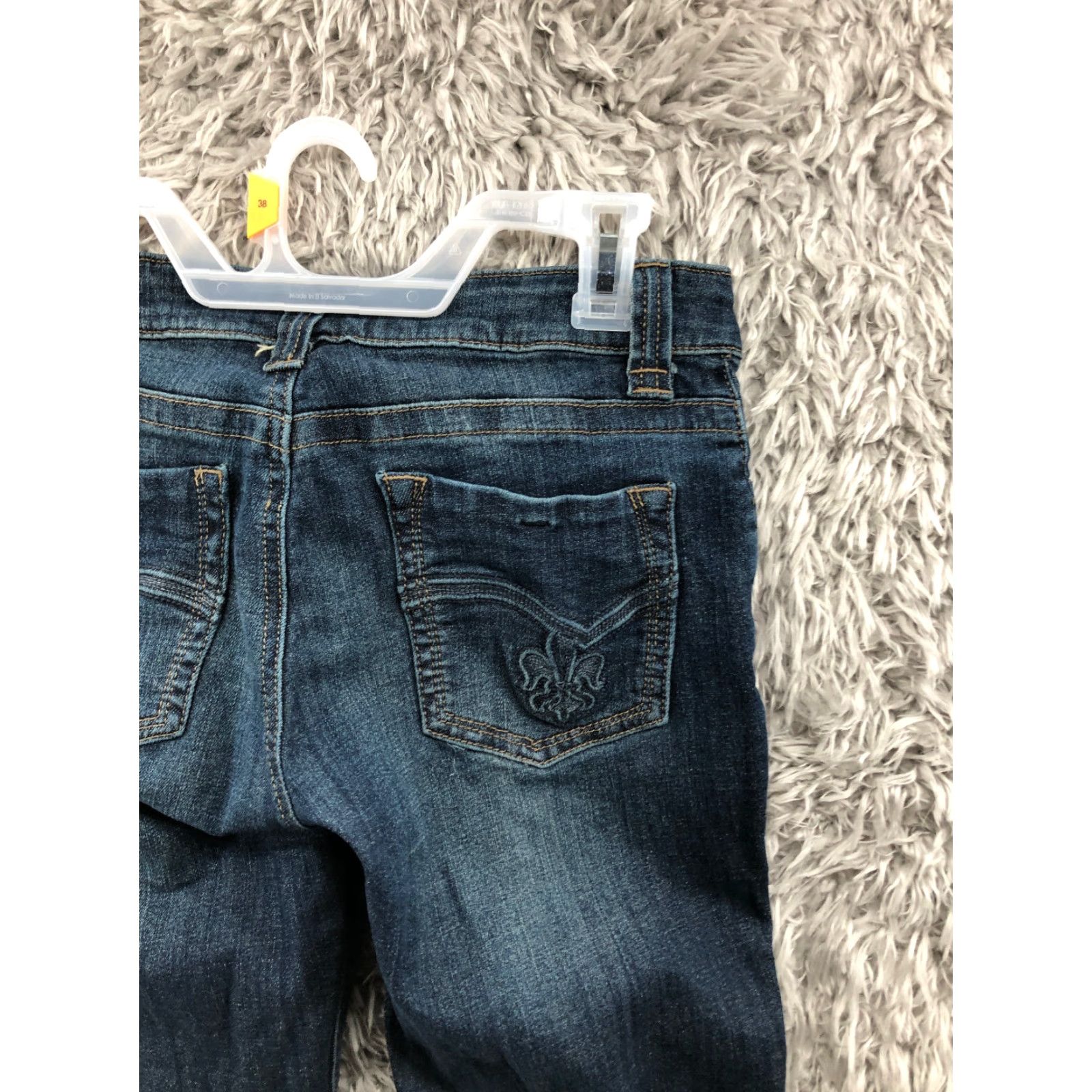 Lee Lee Jeans Slender Secret Way Mid Rise 28W 30in Inseam Dark Blue Denim Womens 6 Regular Straight 5-Pocket Size 28" / US 6 / IT 42 - 6 Thumbnail