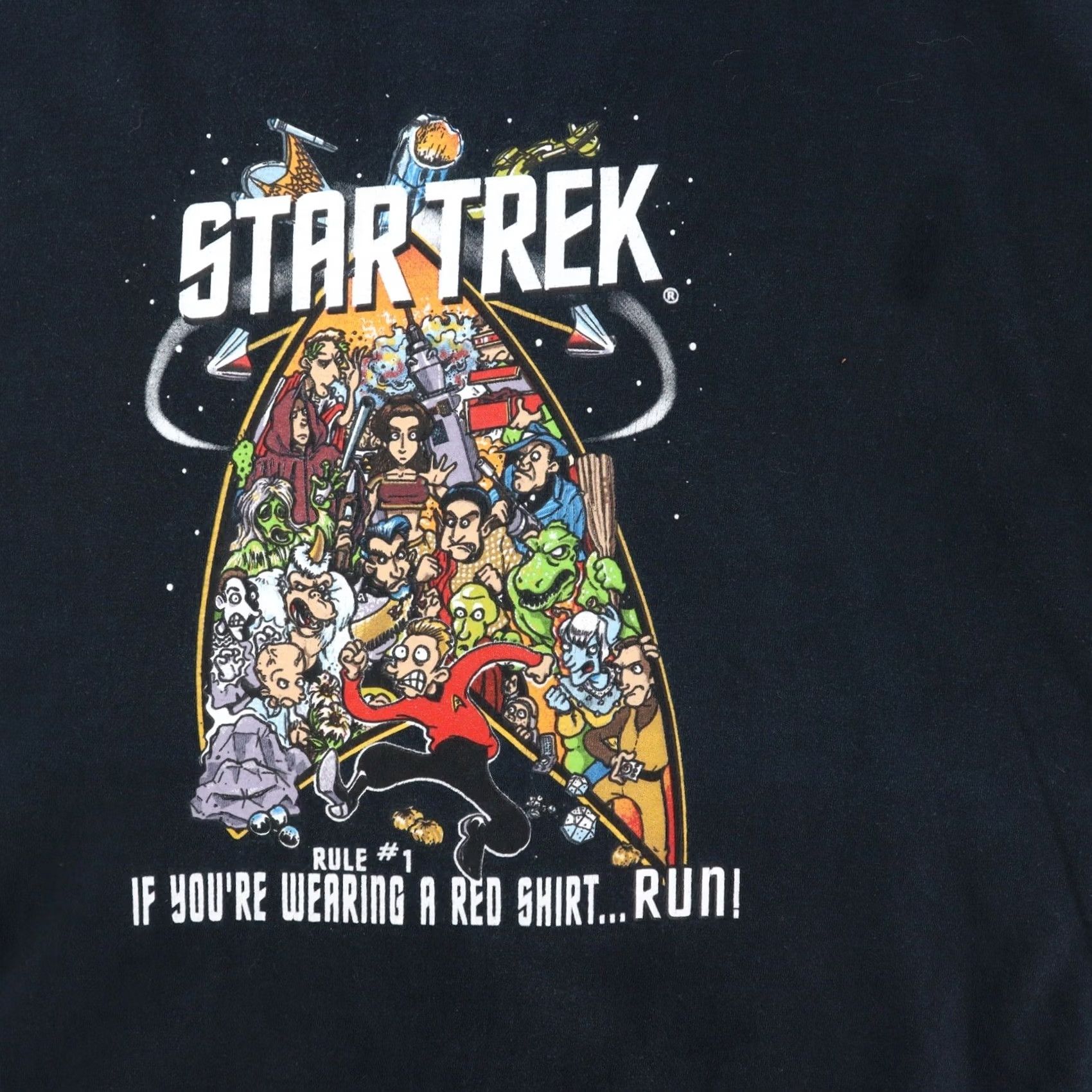 Gildan STAR TREK If You're Wearing a Red Shirt Run! T-SHIRT Mens 2XLBlack Funny Parody Sci-Fi Gildan Unisex Adults T-Shirt Size US XXL / EU 58 / 5 - 2 Thumbnail