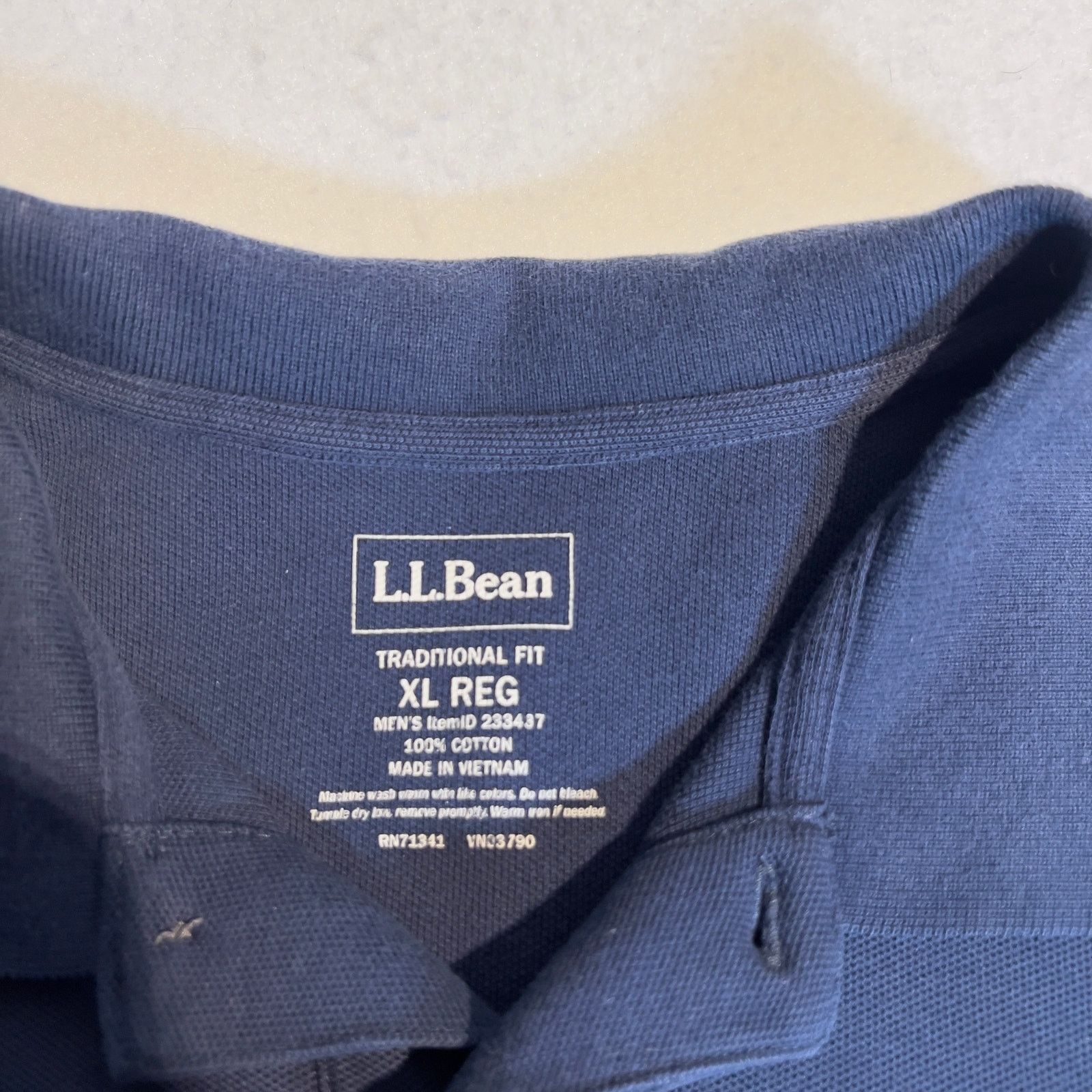 L.L. Bean L.L. Bean Polo Shirt Men XL 100% Cotton Blue #233437 Classic Size US XL / EU 56 / 4 - 2 Thumbnail