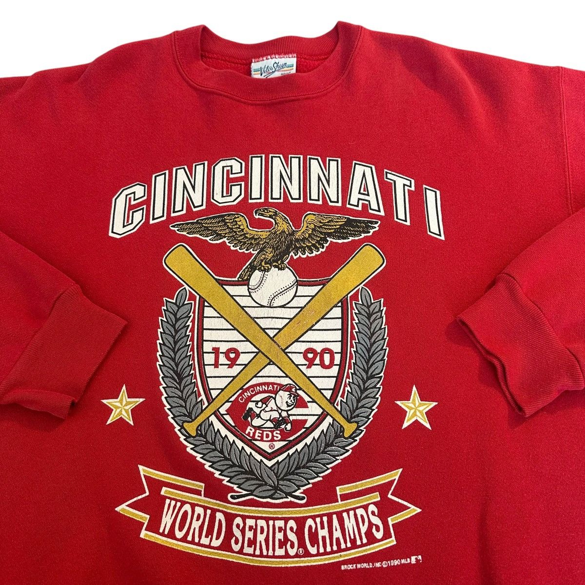 Velva Sheen Vintage 1990 Cincinnati Reds World Series champs Crewneck Size US XL / EU 56 / 4 - 2 Thumbnail