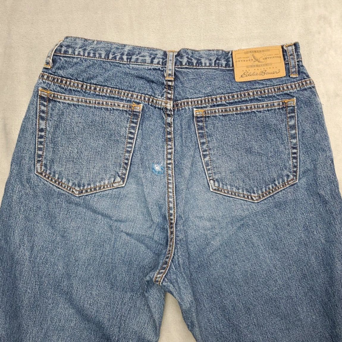 Eddie Bauer VINTAGE Eddie Bauer Jeans Womens 12 Faded Blue Denim Everyday Comfort Pants Size 34" / US 12 / IT 48 - 6 Thumbnail