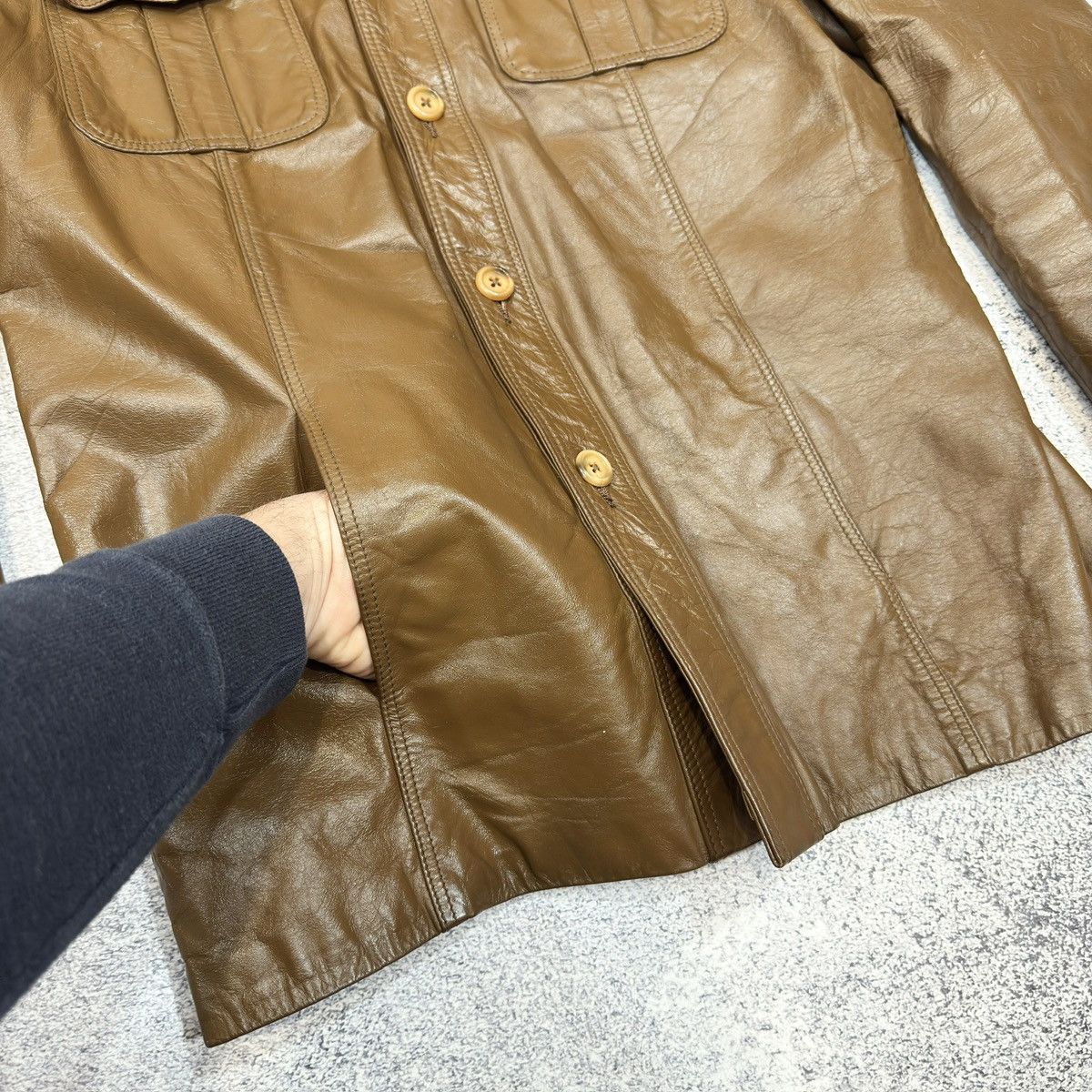 Vintage Vintage Mens Brown Leather Jacket M size Size US M / EU 48-50 / 2 - 13 Thumbnail