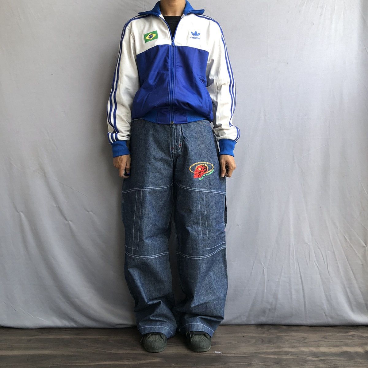 JNCO Y2K JEANS SKULL ICON DENIM PANTS LIKE JNCO JEANS Size US 36 / EU 52 - 7 Thumbnail