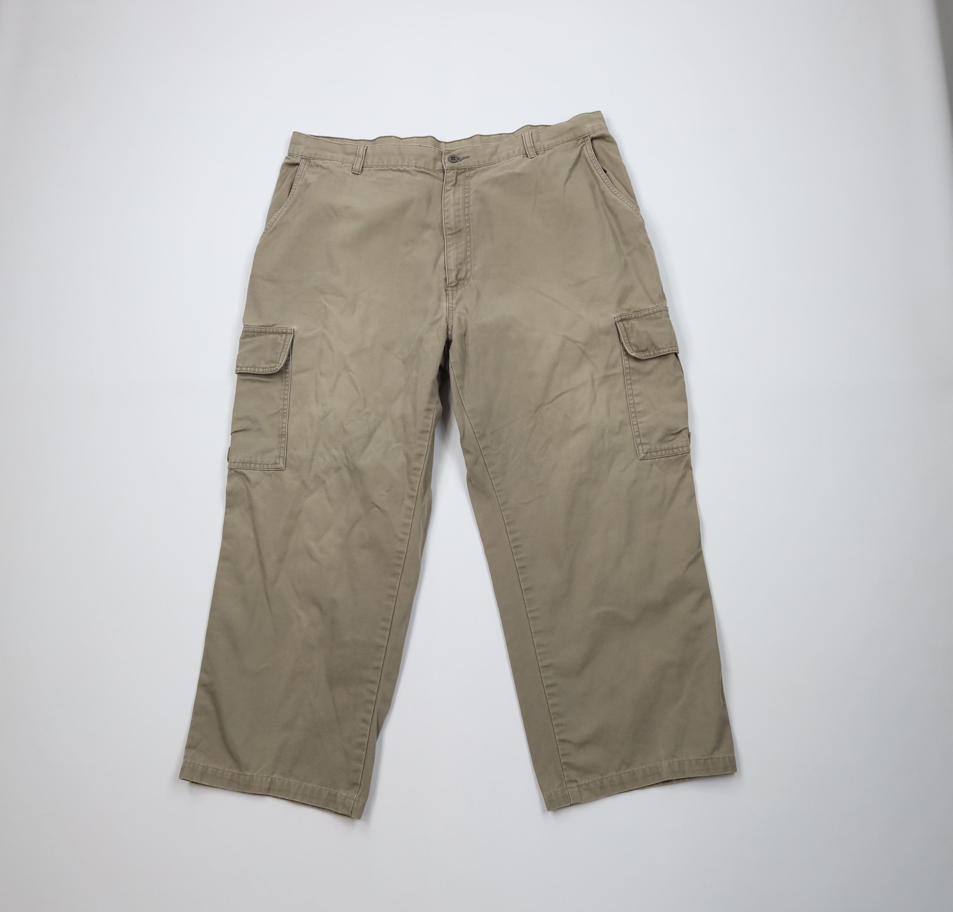 Vintage Vintage 90s Streetwear Baggy Wide Leg Cargo Pants Beige Size US 40 / EU 56 - 1 Thumbnail