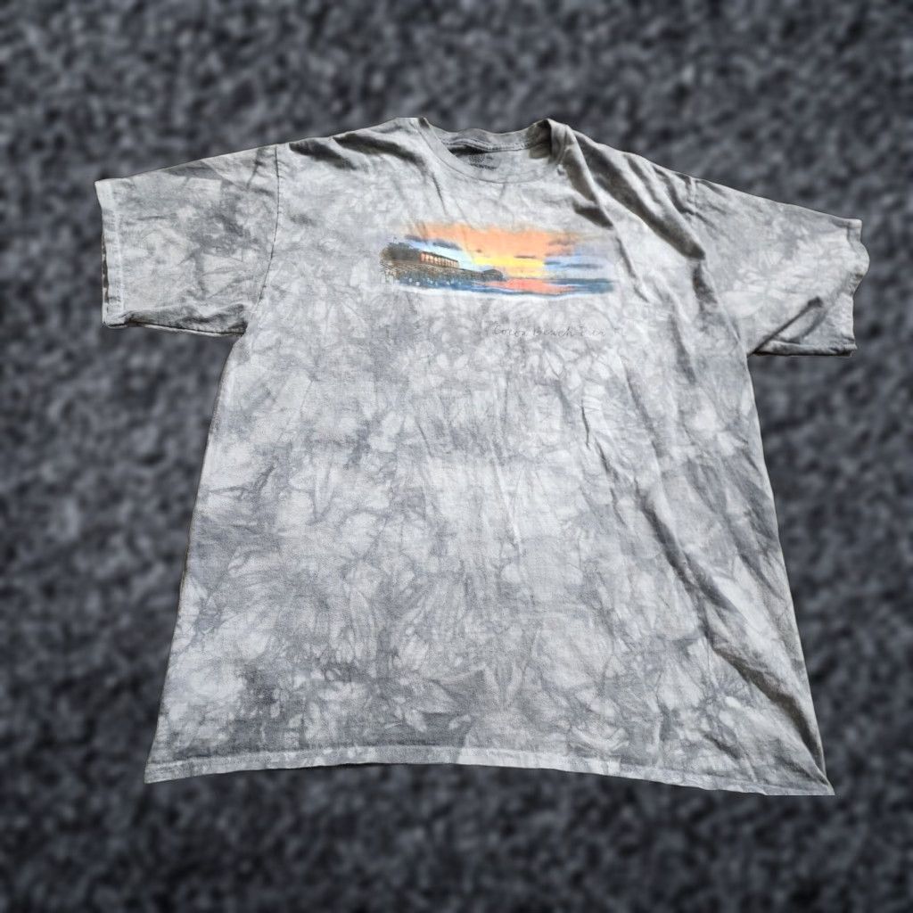 The Mountain The Mountain Mens 2XL T-Shirt Dart Tie Dye Crew Neck Short Sleeve Cotton Gray Animals Bird Tropical 2000s Size US XXL / EU 58 / 5 - 1 Thumbnail