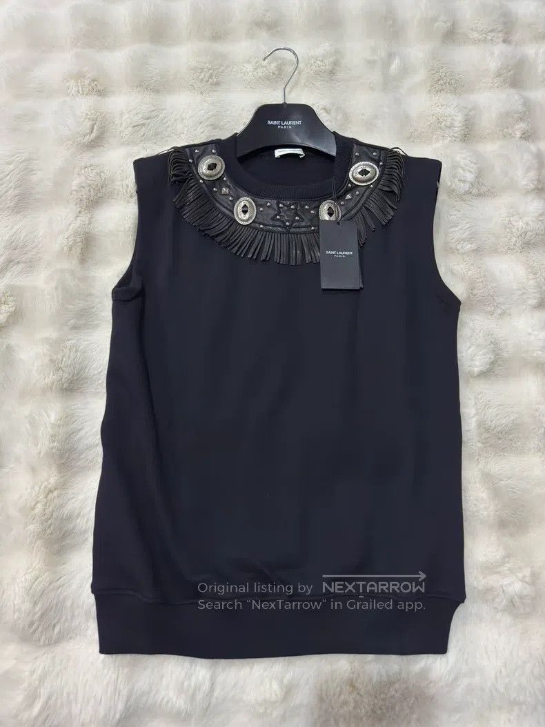 Saint Laurent Paris Saint Laurent Paris Original Sheepskin Fringe Metal Vest S Size US S / EU 44-46 / 1 - 1 Thumbnail