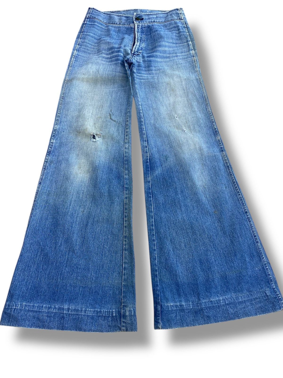 Japanese Brand Japanese Brand Retro Distressed Style Wide-Leg Jeans Size US 28 / EU 44 - 1 Thumbnail