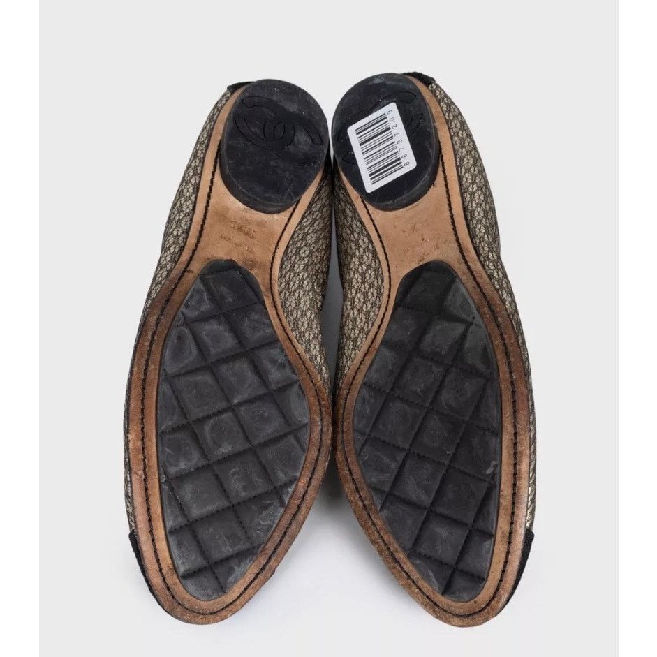 Chanel Chanel Quilted Gold Leather Ballerina Flats - Size 39.5 Size US 9.5 / IT 39.5 - 5 Thumbnail