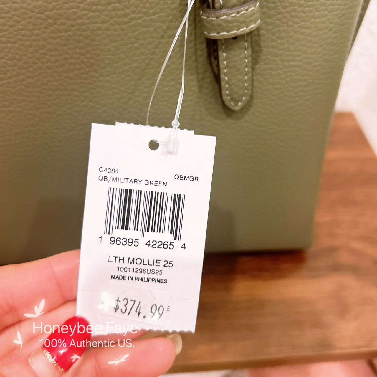 Coach NWT Coach Mollie Tote Bag 25 in Military Green C4084 Size ONE SIZE - 5 Thumbnail