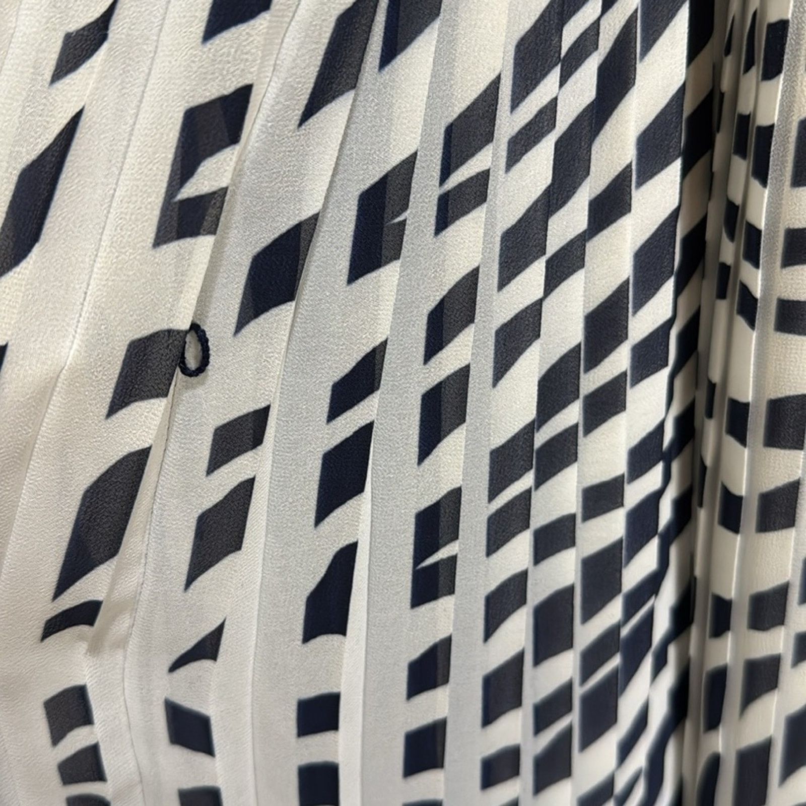MICHAEL Michael Kors True Navy Zebra Pleated Maxi Dress 6