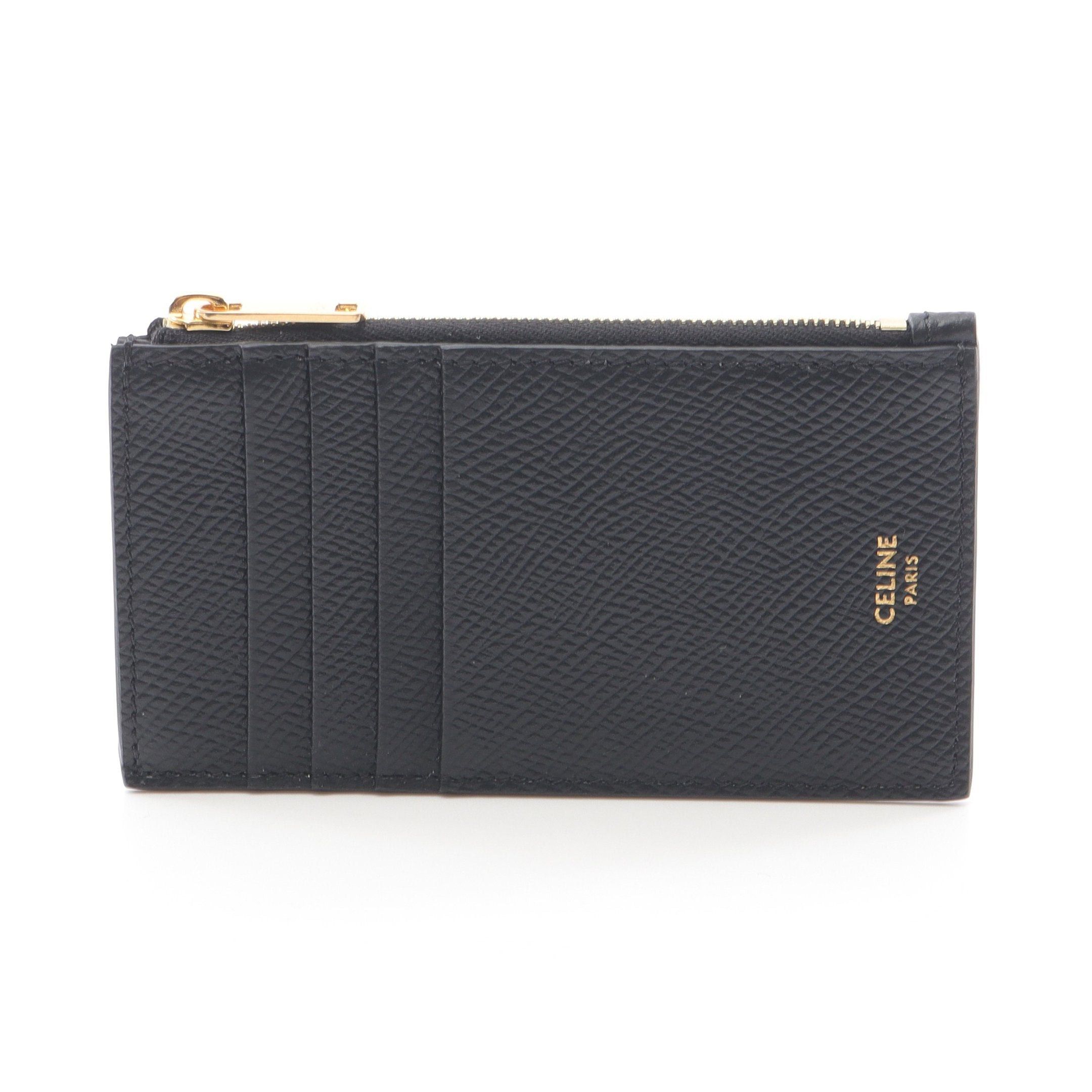 Celine Celine Compact Zipped Card Holder Case Leather Black Size ONE SIZE - 1 Thumbnail