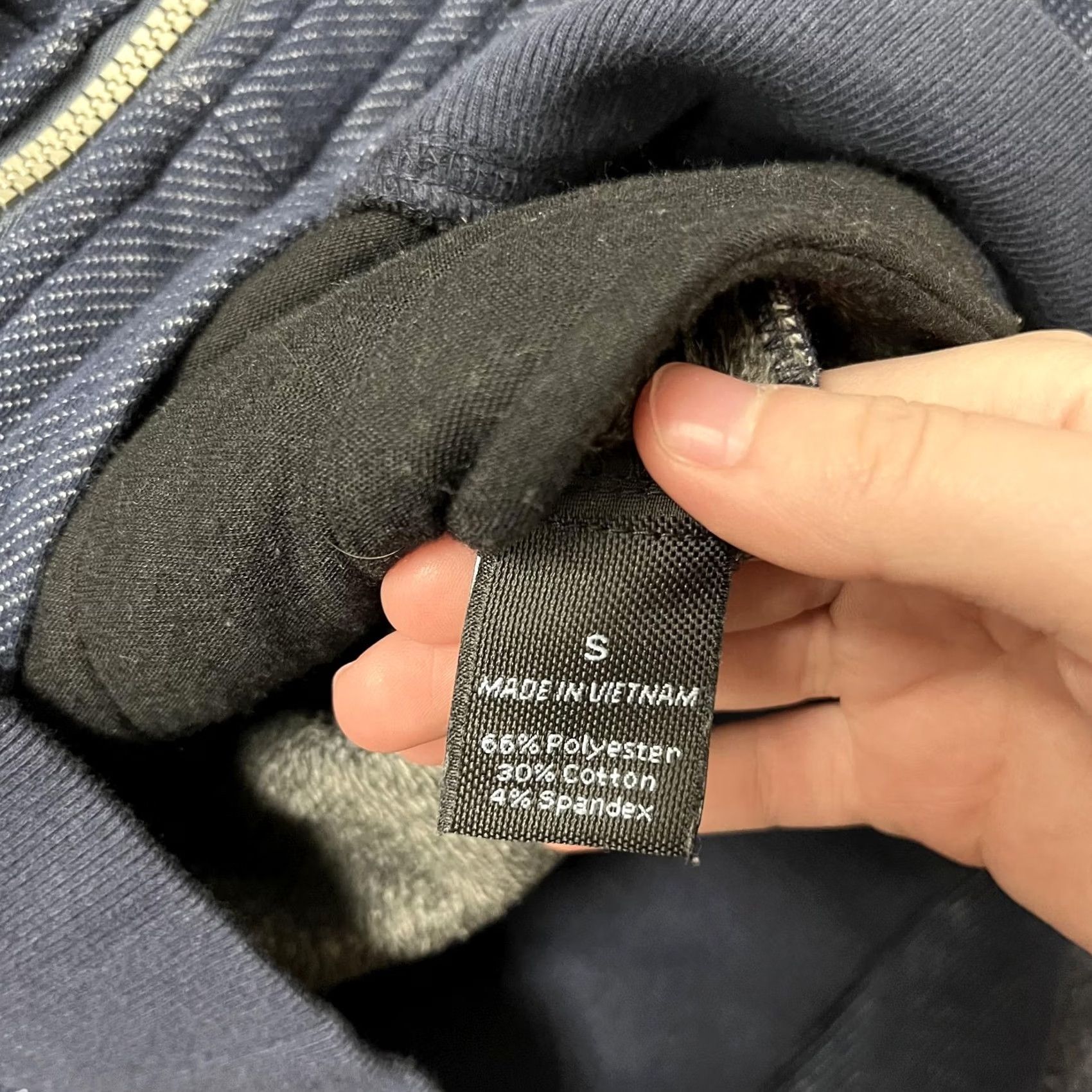 Marcs Marc Anthony Jacket Mens S Blue Herringbone Fleece Lined Bomber Full Zip Casual Size US S / EU 44-46 / 1 - 4 Thumbnail