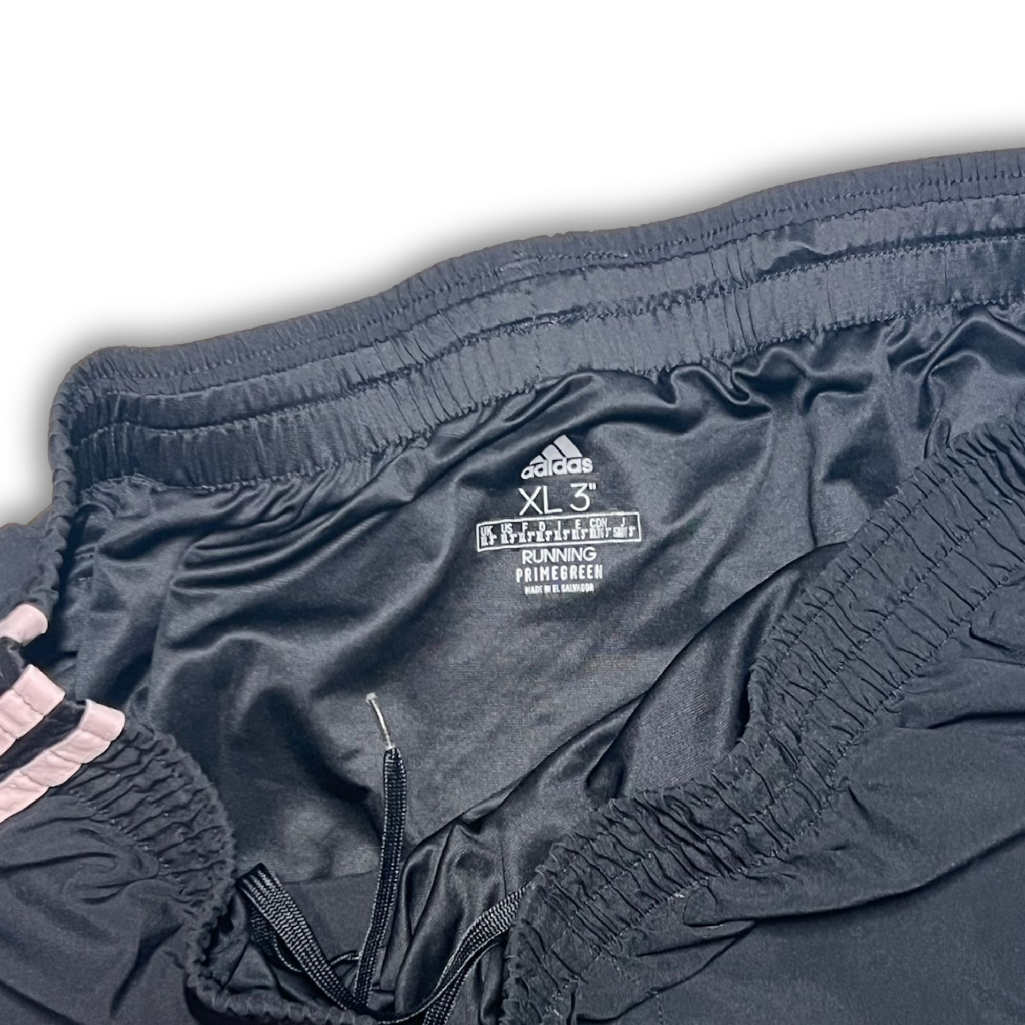 Adidas Adidas Womens XL Running Shorts Black With Pink Stripes Ligh Size 35" - 3 Thumbnail