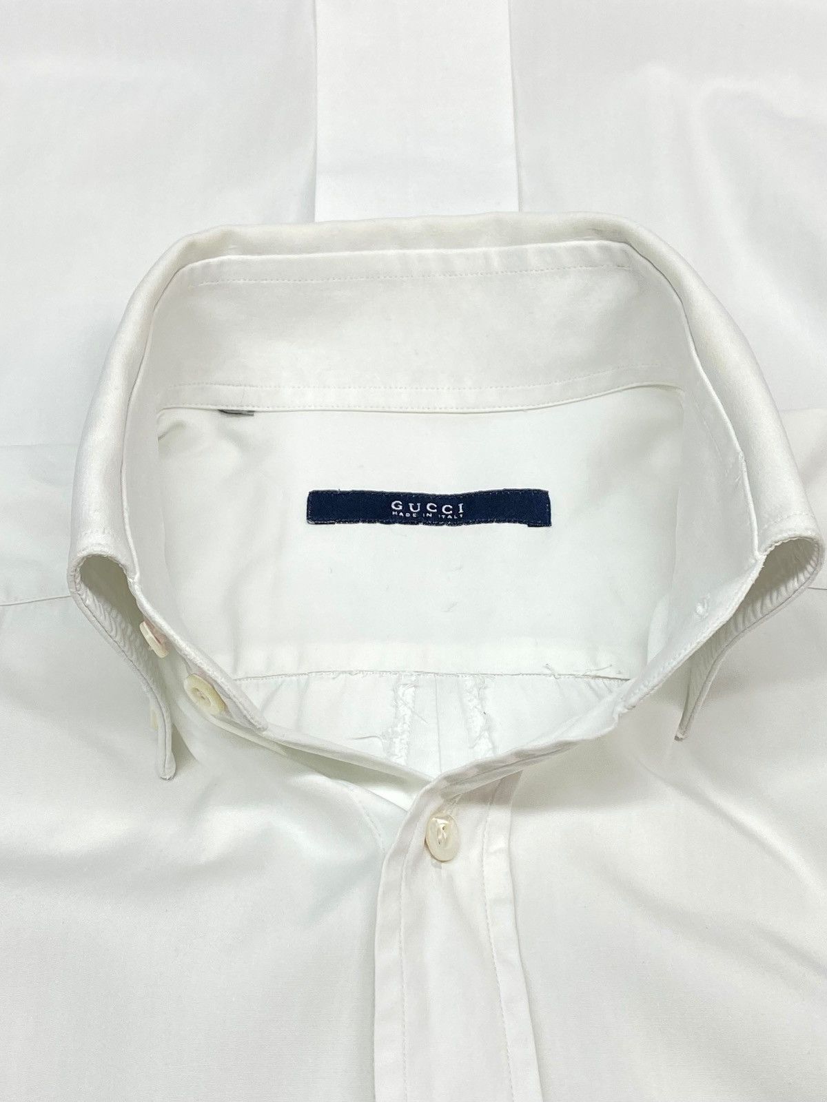 Gucci Vintage Gucci White Button Up Dress Shirt Rare Size US M / EU 48-50 / 2 - 16 Thumbnail