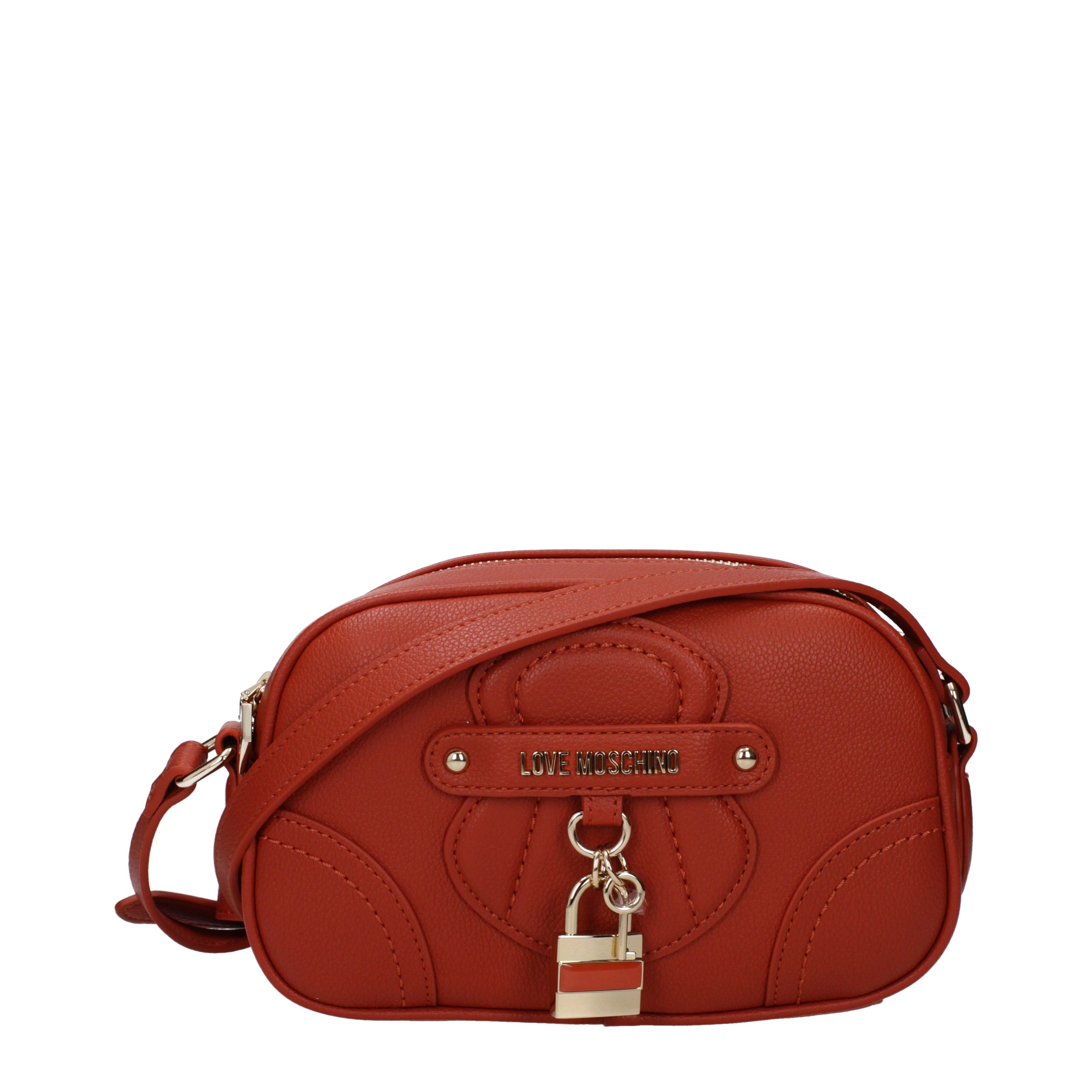 Love Moschino Crossbody Bag In Polyurethane in Grey, Women's