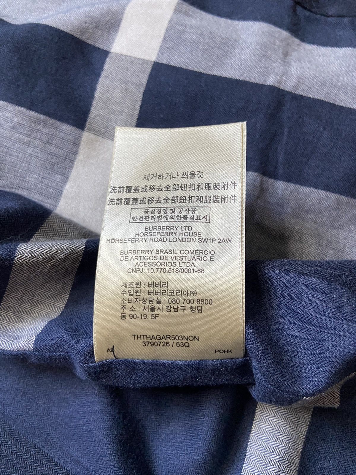 Burberry Burberry Brit Nova Check Inside Trench Coat In Navy Size US M / EU 48-50 / 2 - 11 Thumbnail