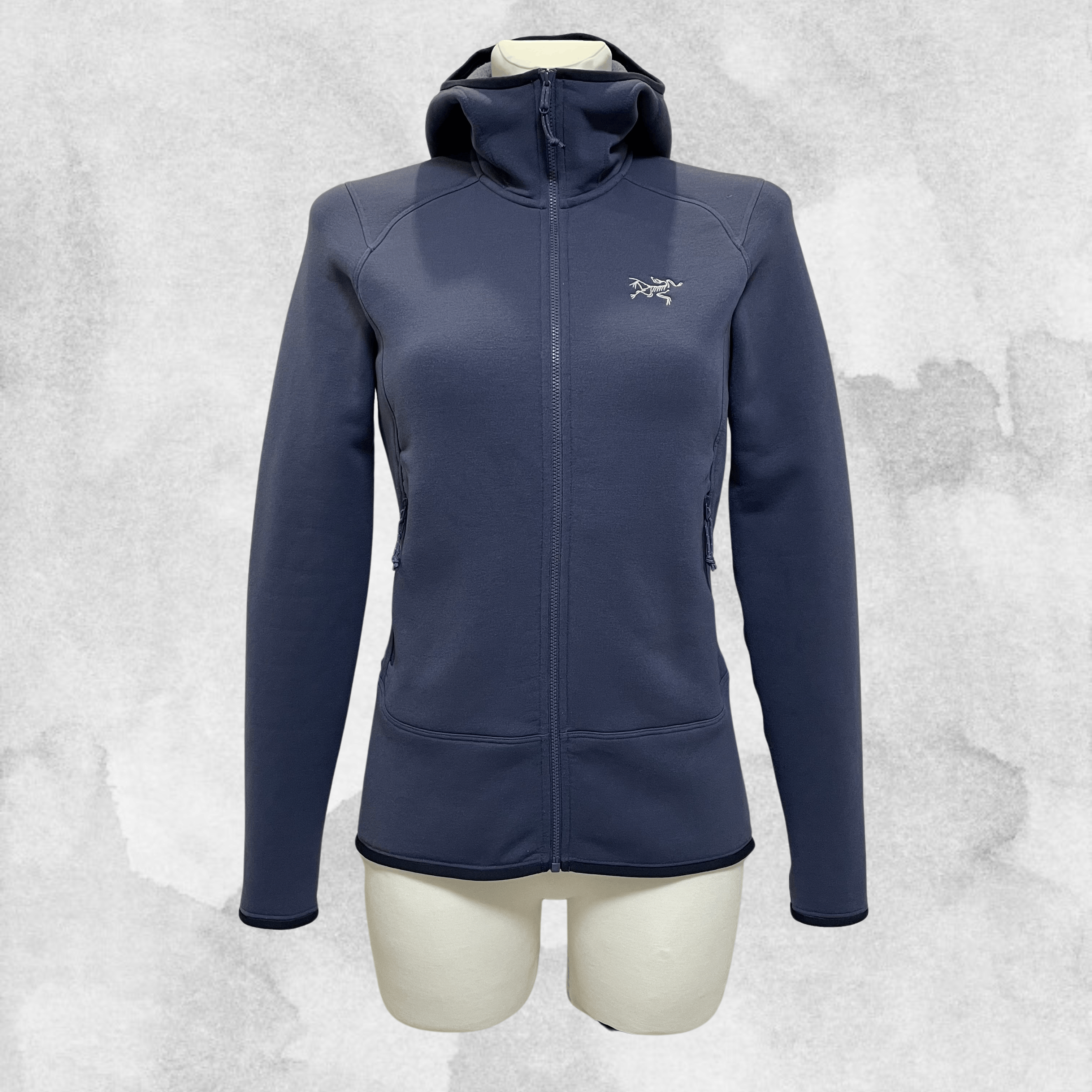 image of Arcteryx x Outdoor Life Arc'teryx Kyanite Hoody Womens Hoodie Full Zip Fleece Jacket in Blue (Size 